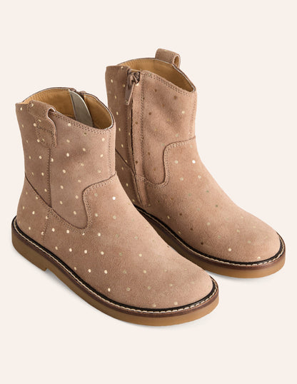 Stiefeletten-Taupe