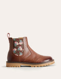 Bottines Chelsea en cuir-Fauve