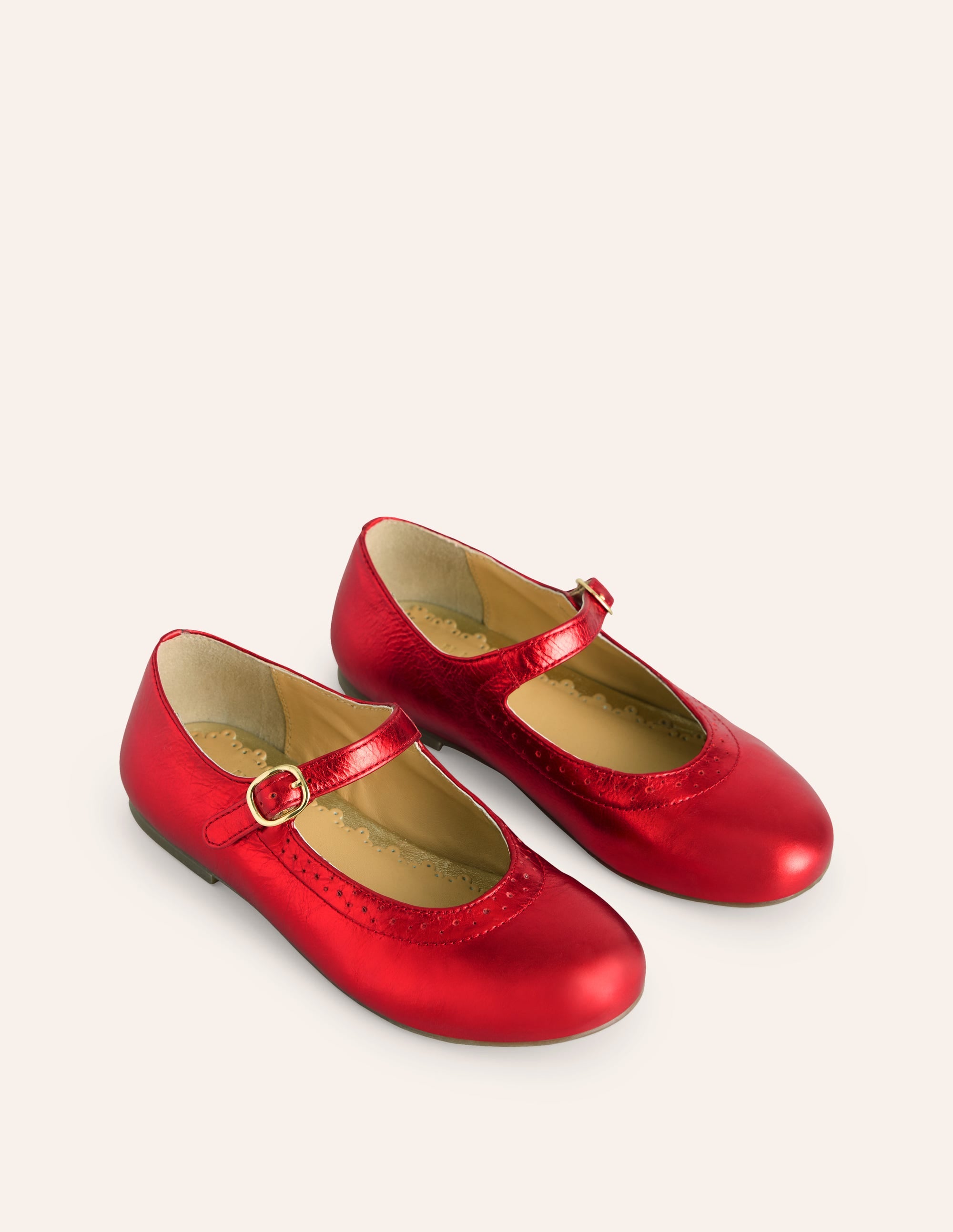 Babies en cuir-Rouge métallique - Image 2