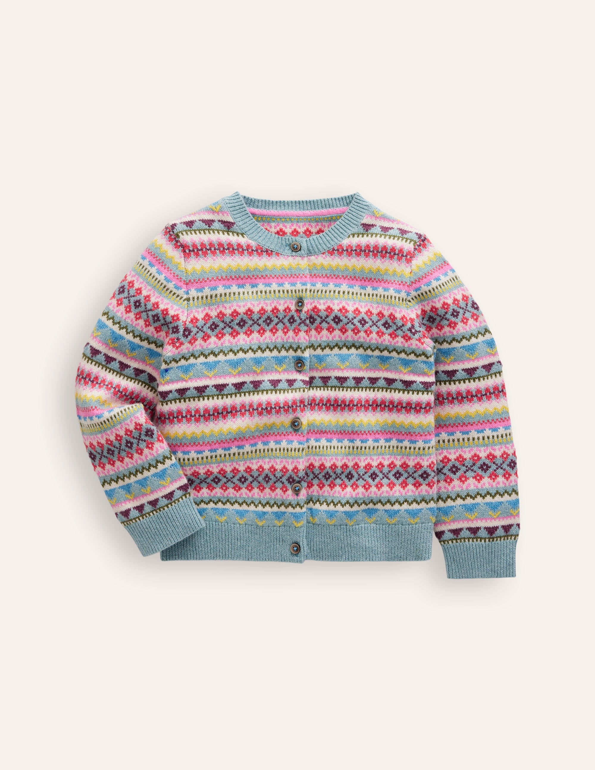 Cardigan Edie à motif jacquard-Motif jacquard bleu ruisseau - Image 2