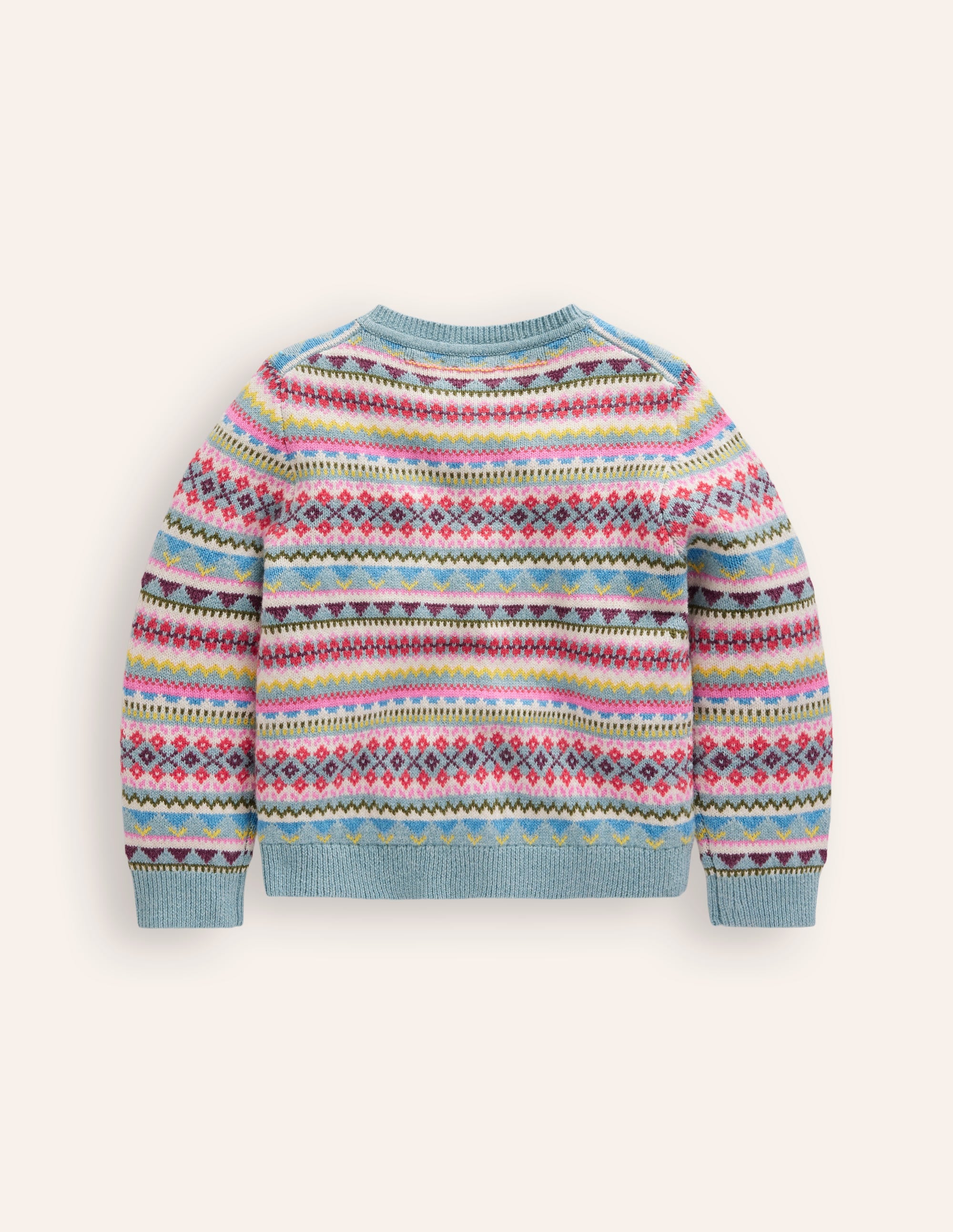 Cardigan Edie à motif jacquard-Motif jacquard bleu ruisseau - Image 3