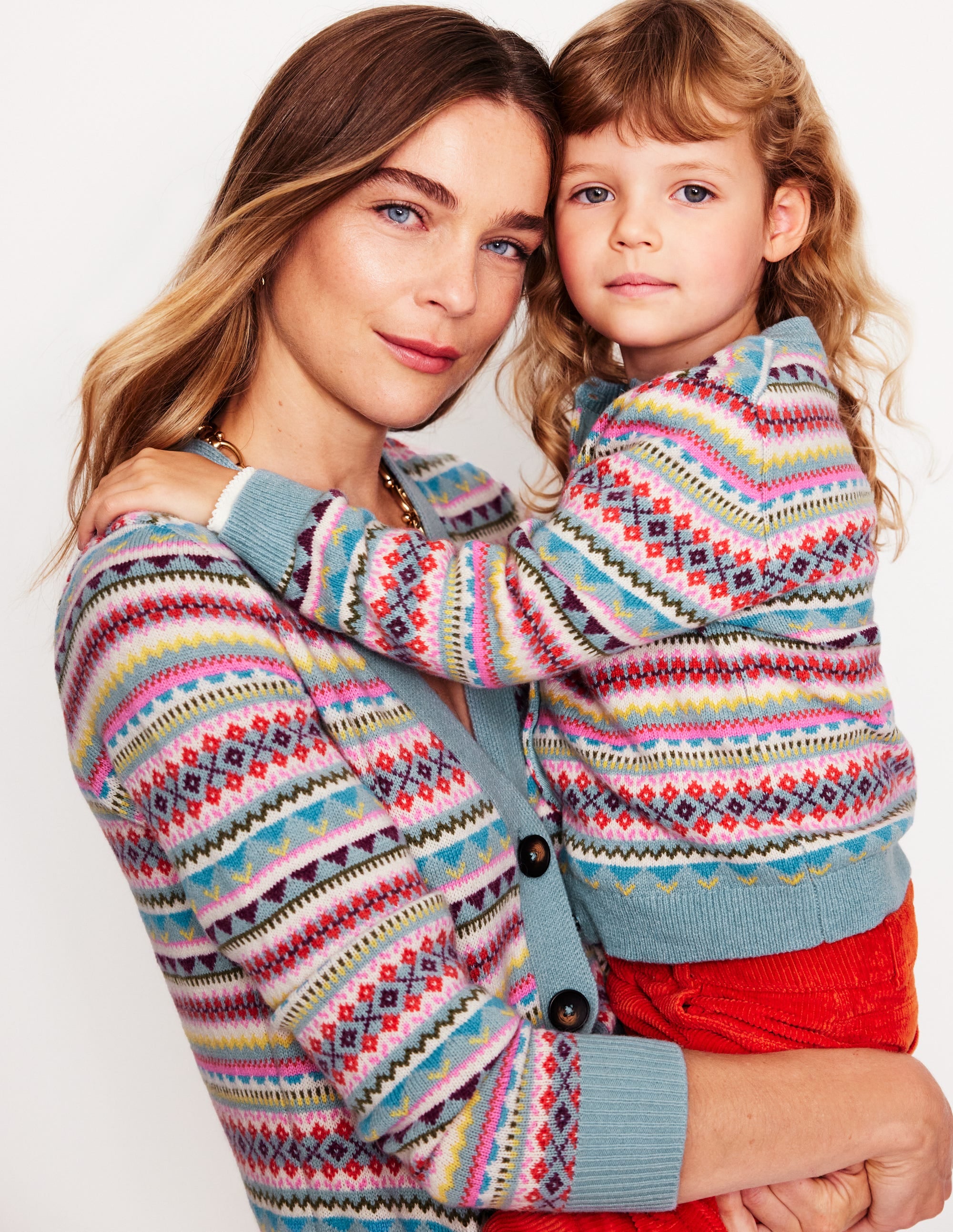 Cardigan Edie à motif jacquard-Motif jacquard bleu ruisseau - Image 6