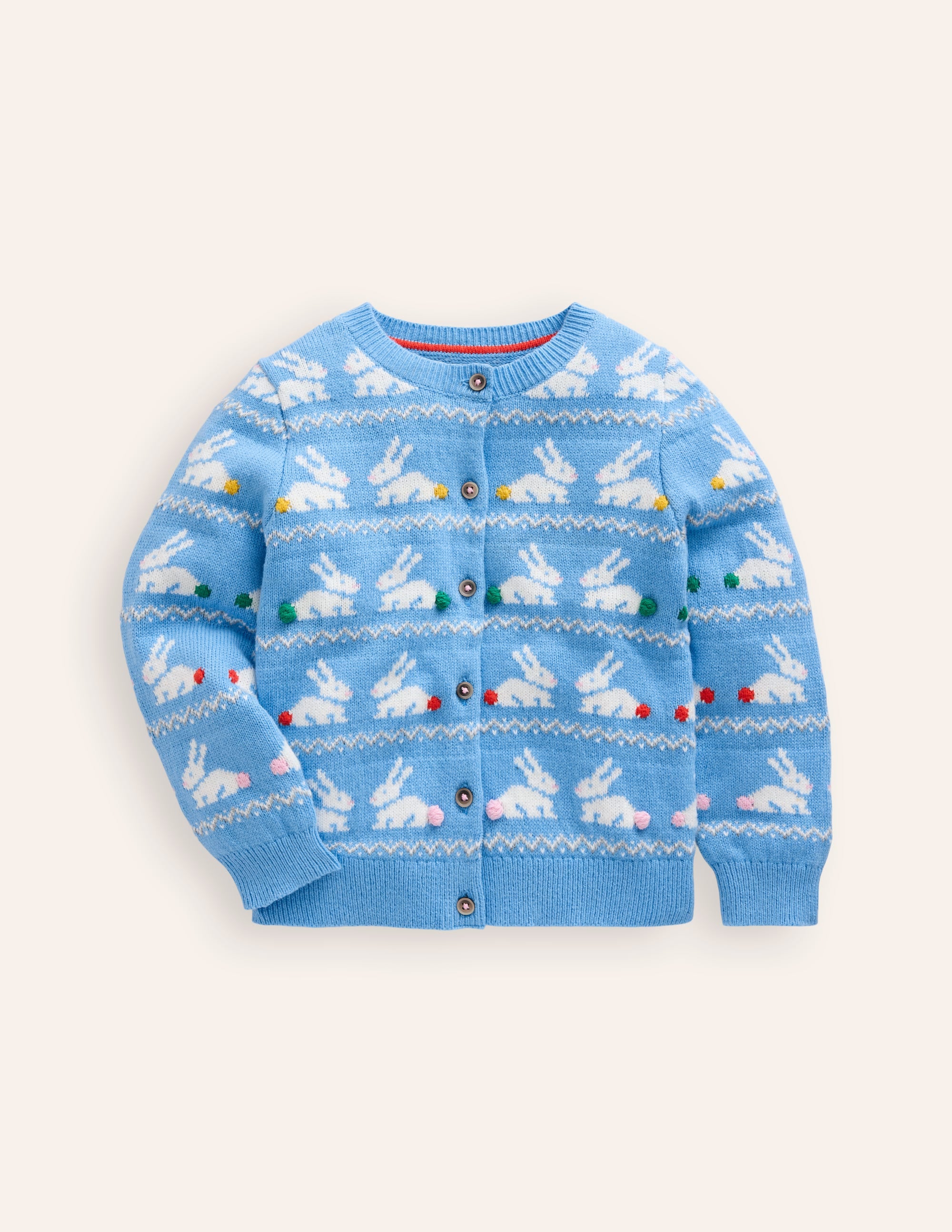 Edie Fair-Isle-Strickjacke-Vergissmeinnicht Hasen - Image 1