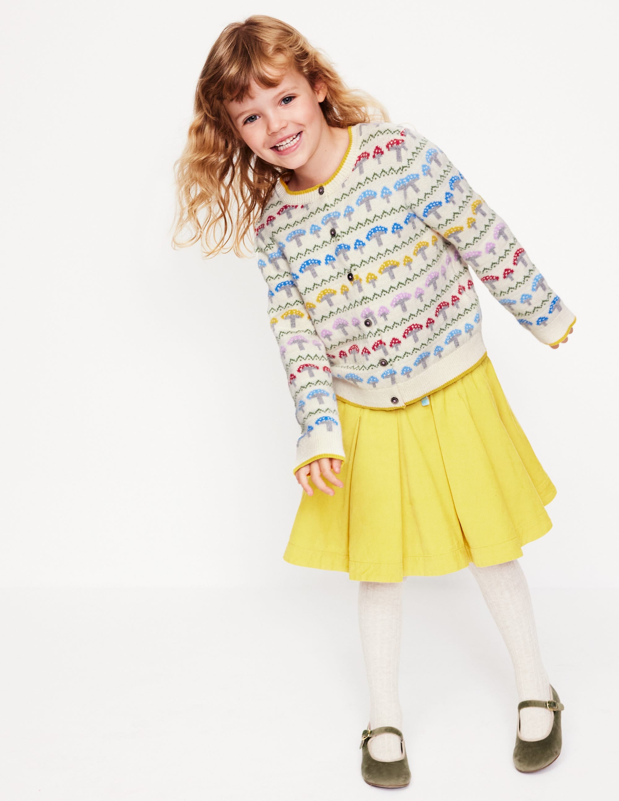 Edie Fair-Isle-Strickjacke-Beige Fliegenpilz Fair-Isle - Image 6