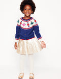 Cardigan Edie à motif jacquard-Casse-noisettes bleu saphir