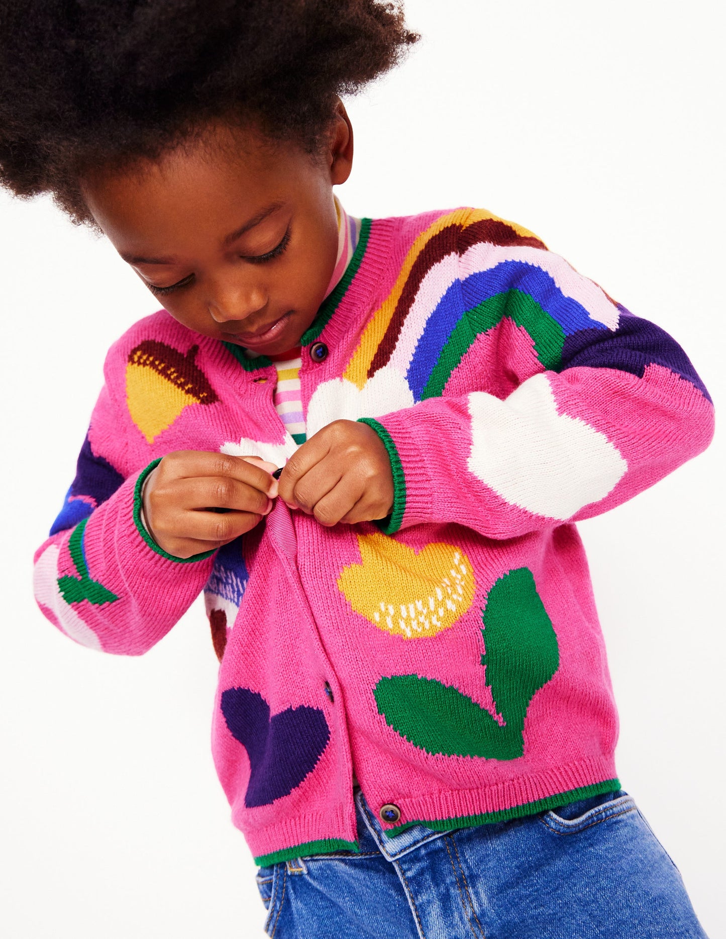 Joyful Cardigan-Tickled Pink