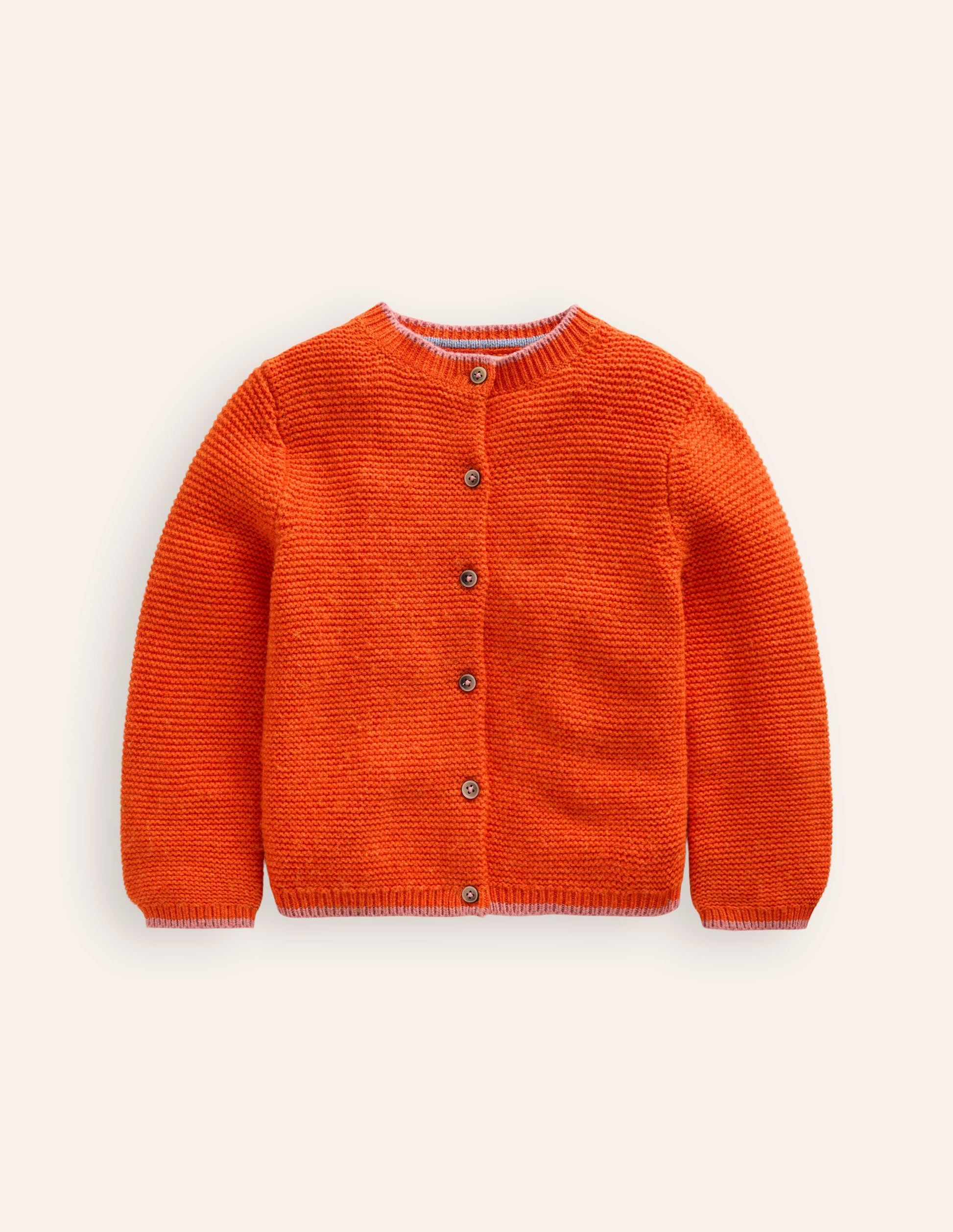 Textured Cardigan-Dark Orange-1