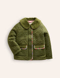 Klassische Steppjacke-Wald Moosgrün