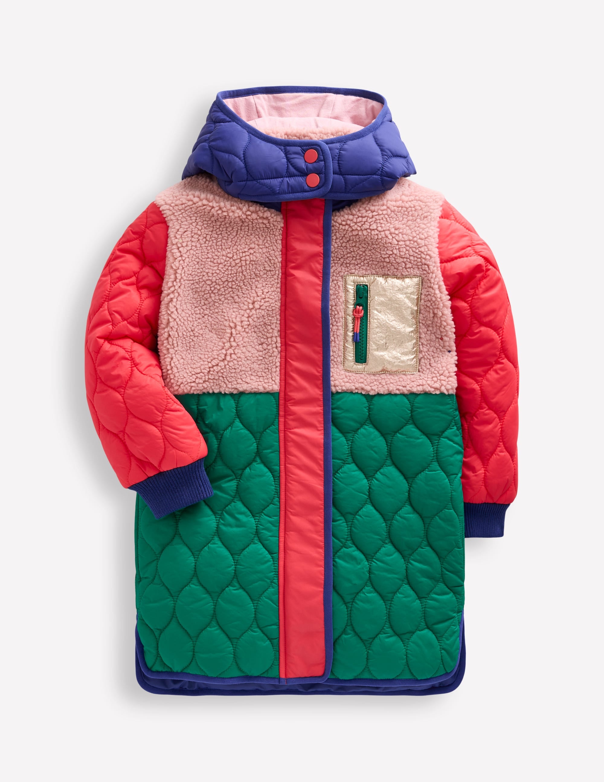 Manteau long colourblock-Colourblock multi - Image 1