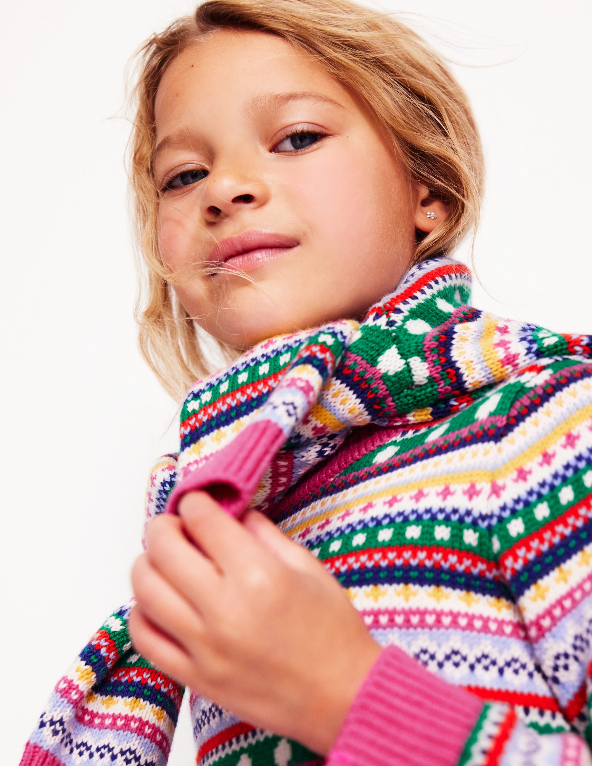 Pull Eleanor à motif jacquard-Texture multi - Image 4