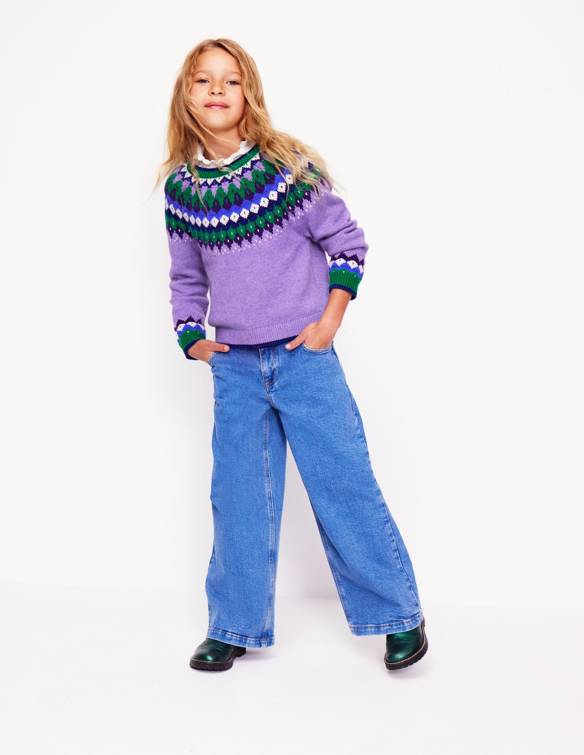 Eleanor Fair-Isle-Pullover-Asternlila - Image 1