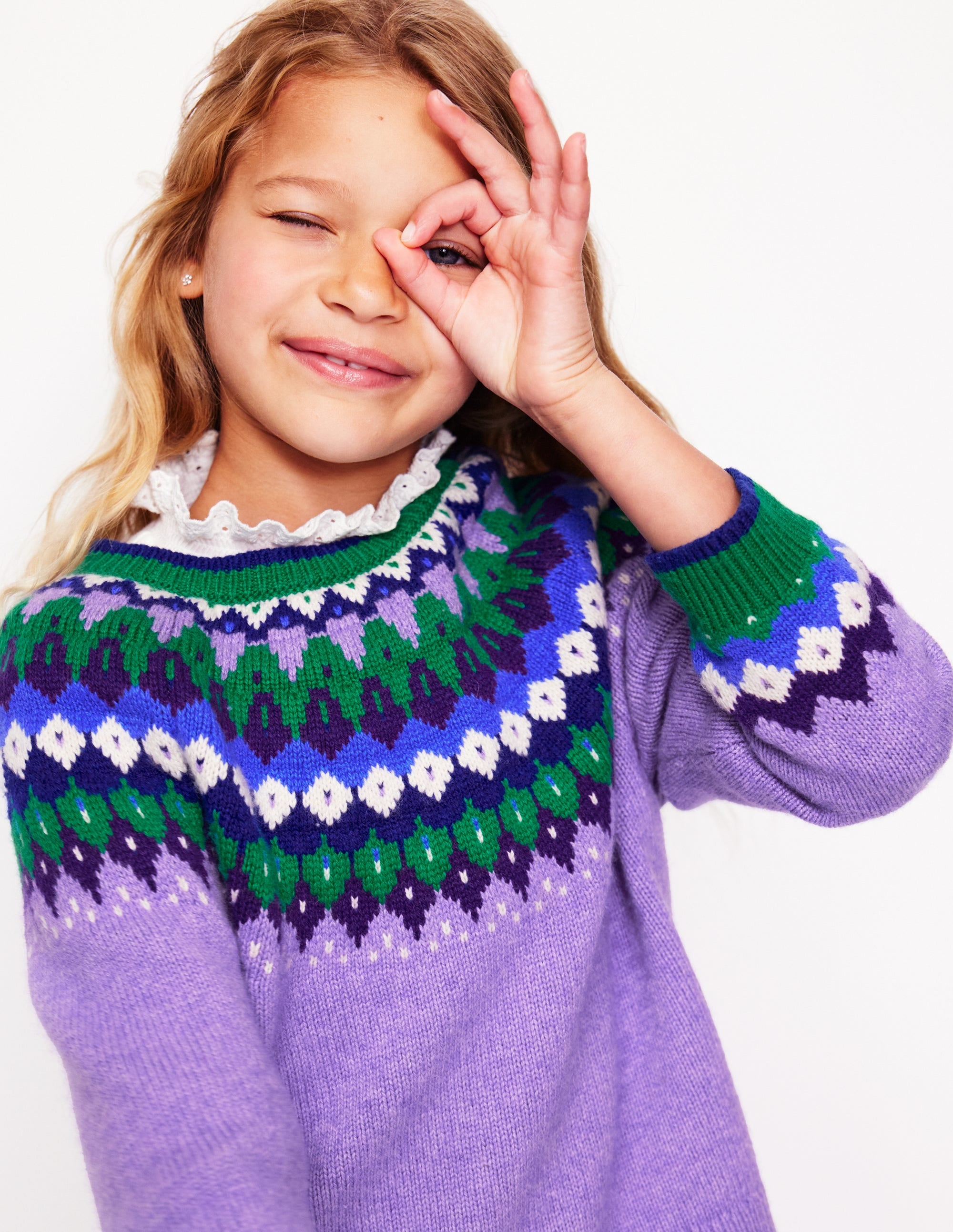 Eleanor Fair-Isle-Pullover-Asternlila - Image 3