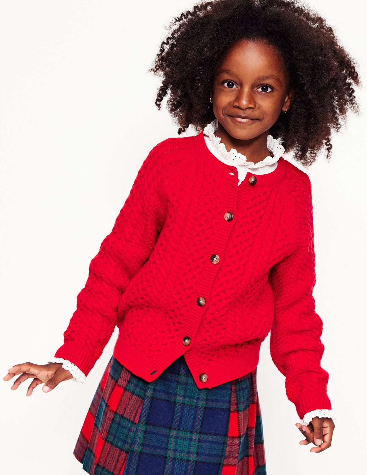Strickjacke mit Zopfmuster-Anemone Honeycomb Spot - Image 5