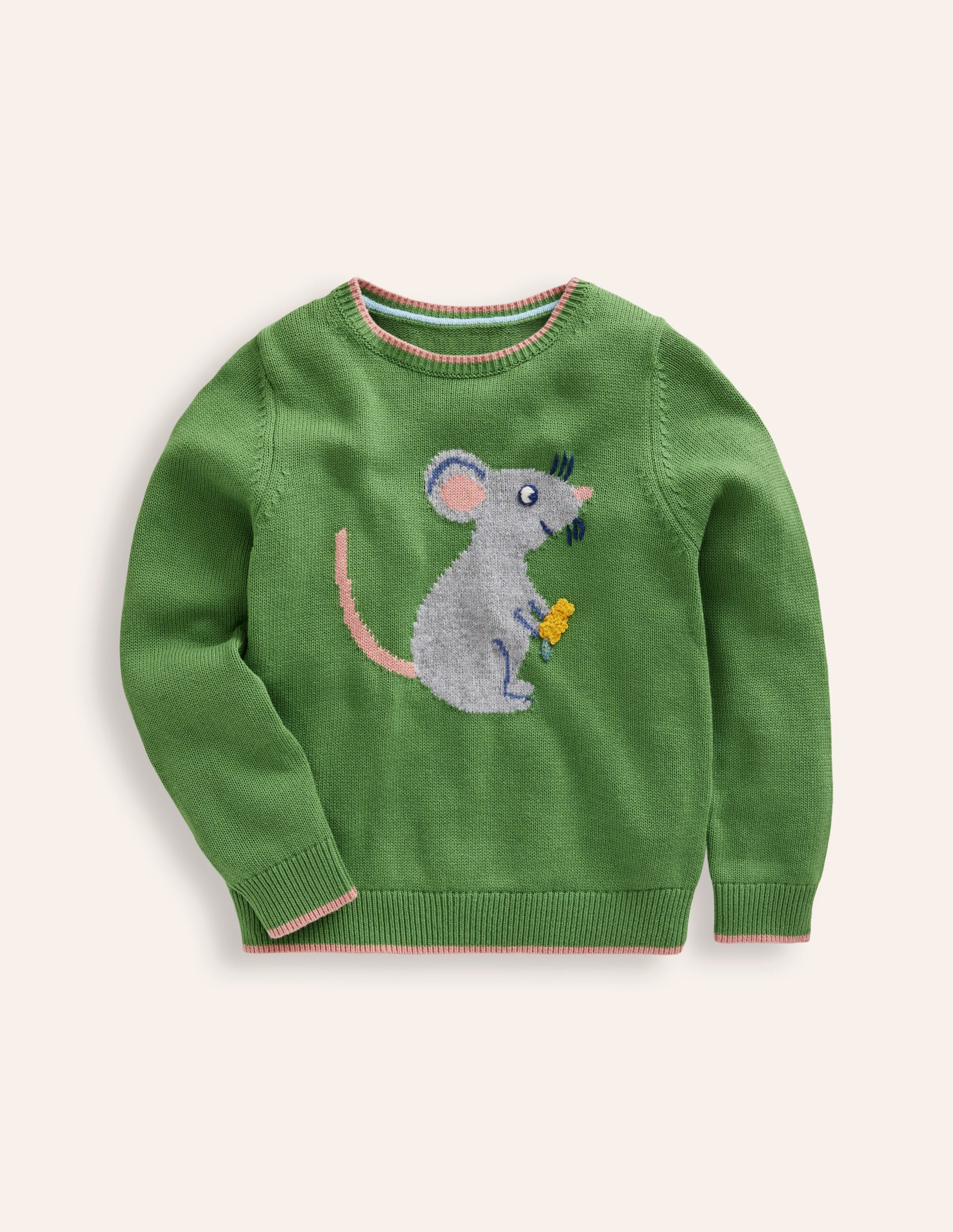 Origineller Pullover mit Logo-Blattgrün Maus - Image 1