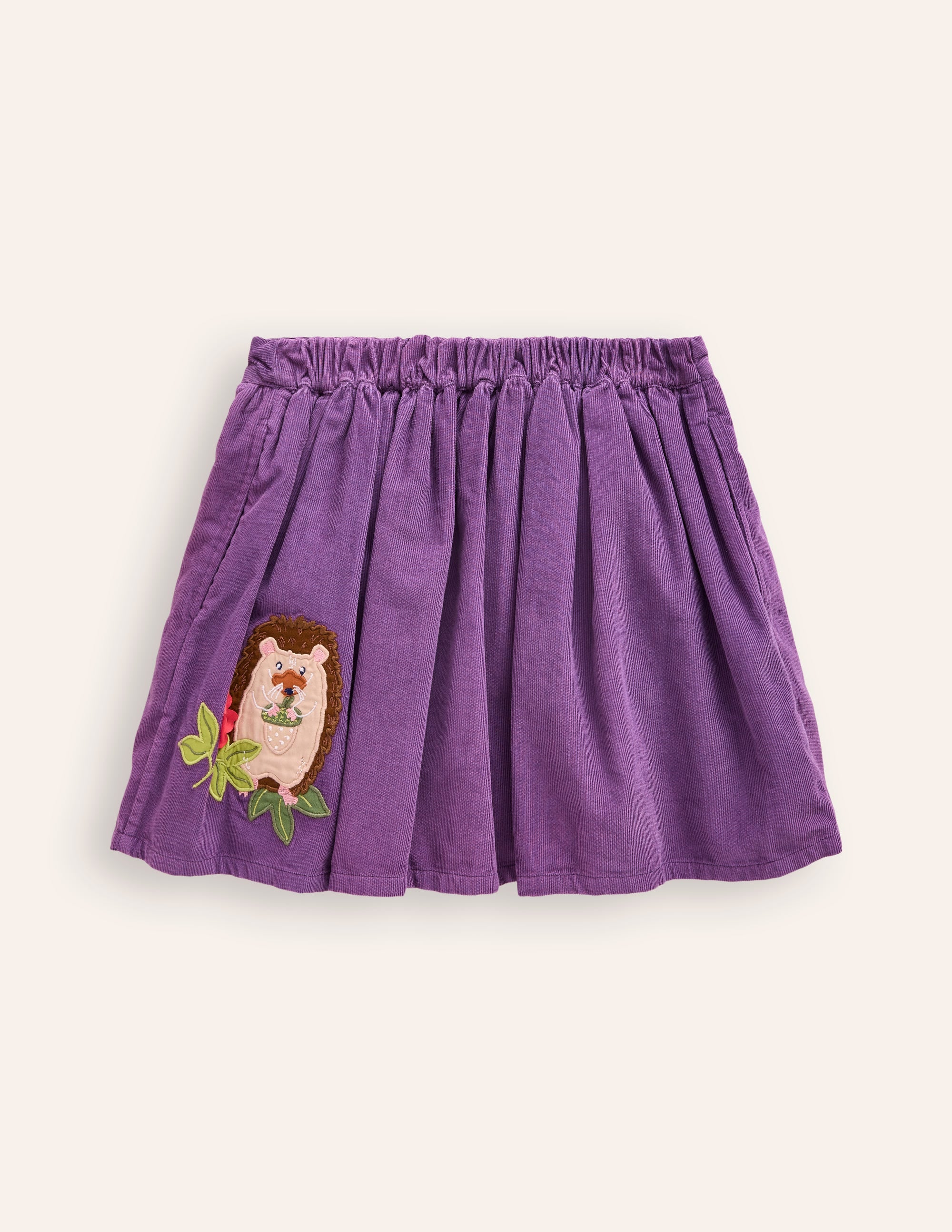 Appliqué Skirt-Mystical Purple Hedgehogs - Image 2