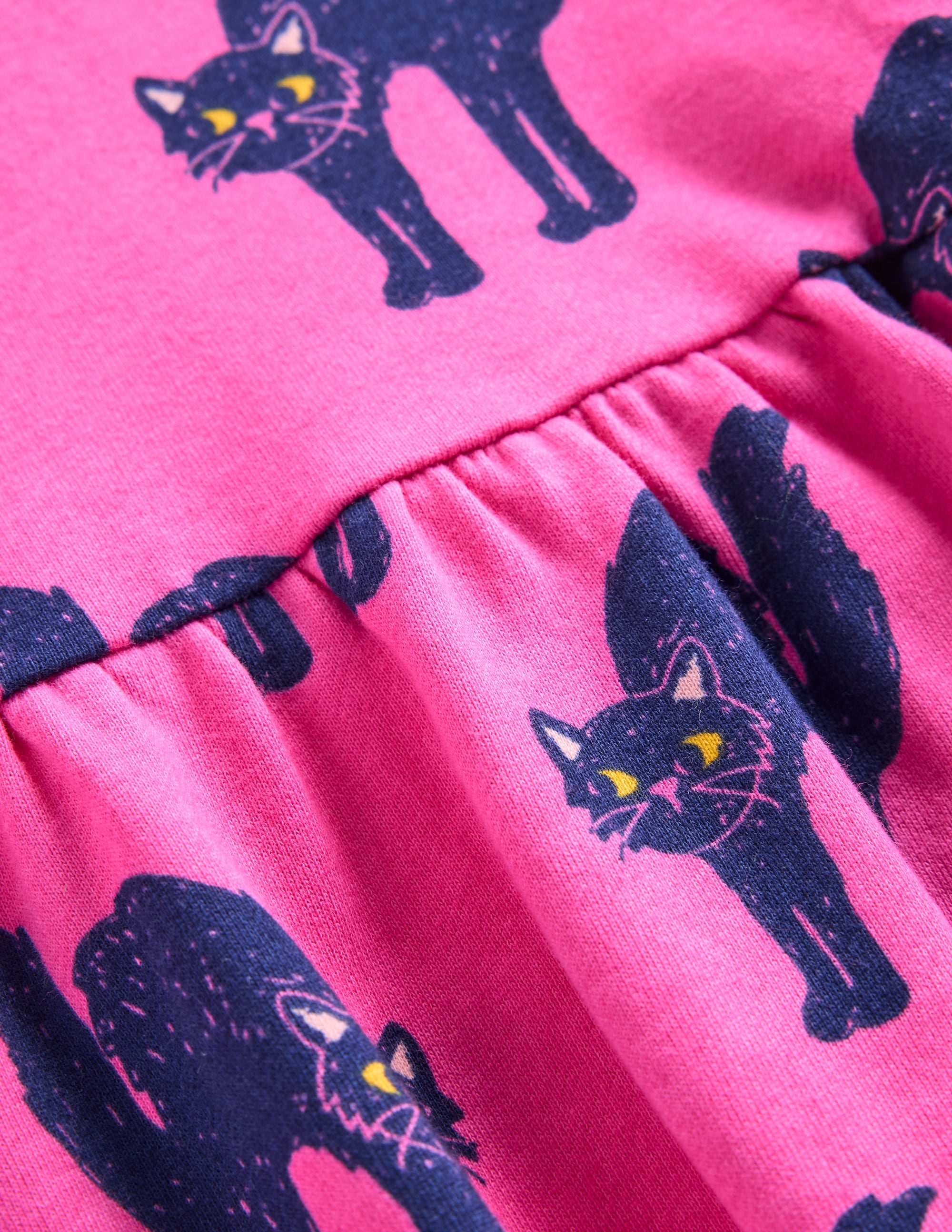 Robe-sweat à envers bouclé-Chats rose bonheur - Image 3