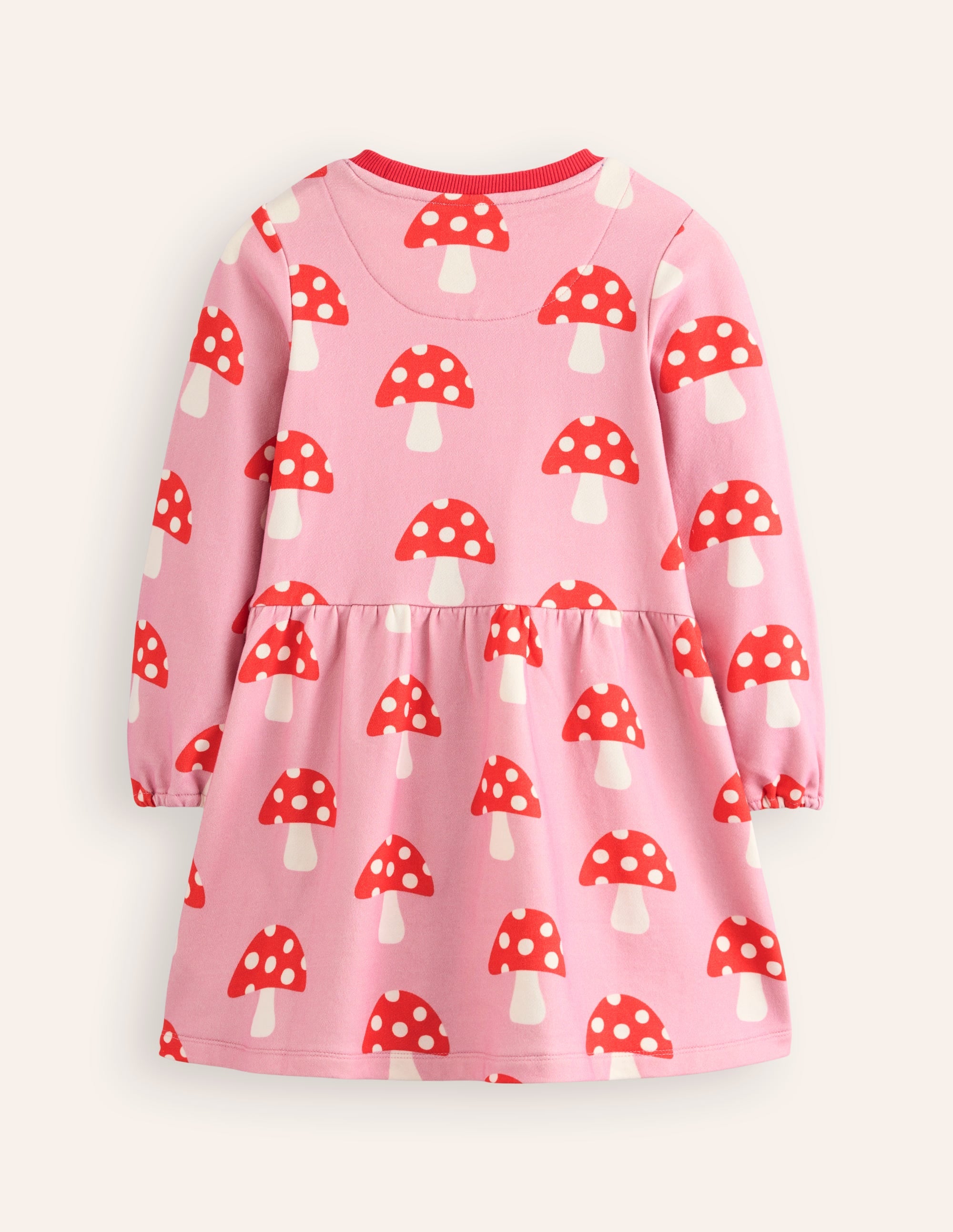 Loopback-Sweatshirtkleid-Vintage-Rosa Fliegenpilze - Image 2