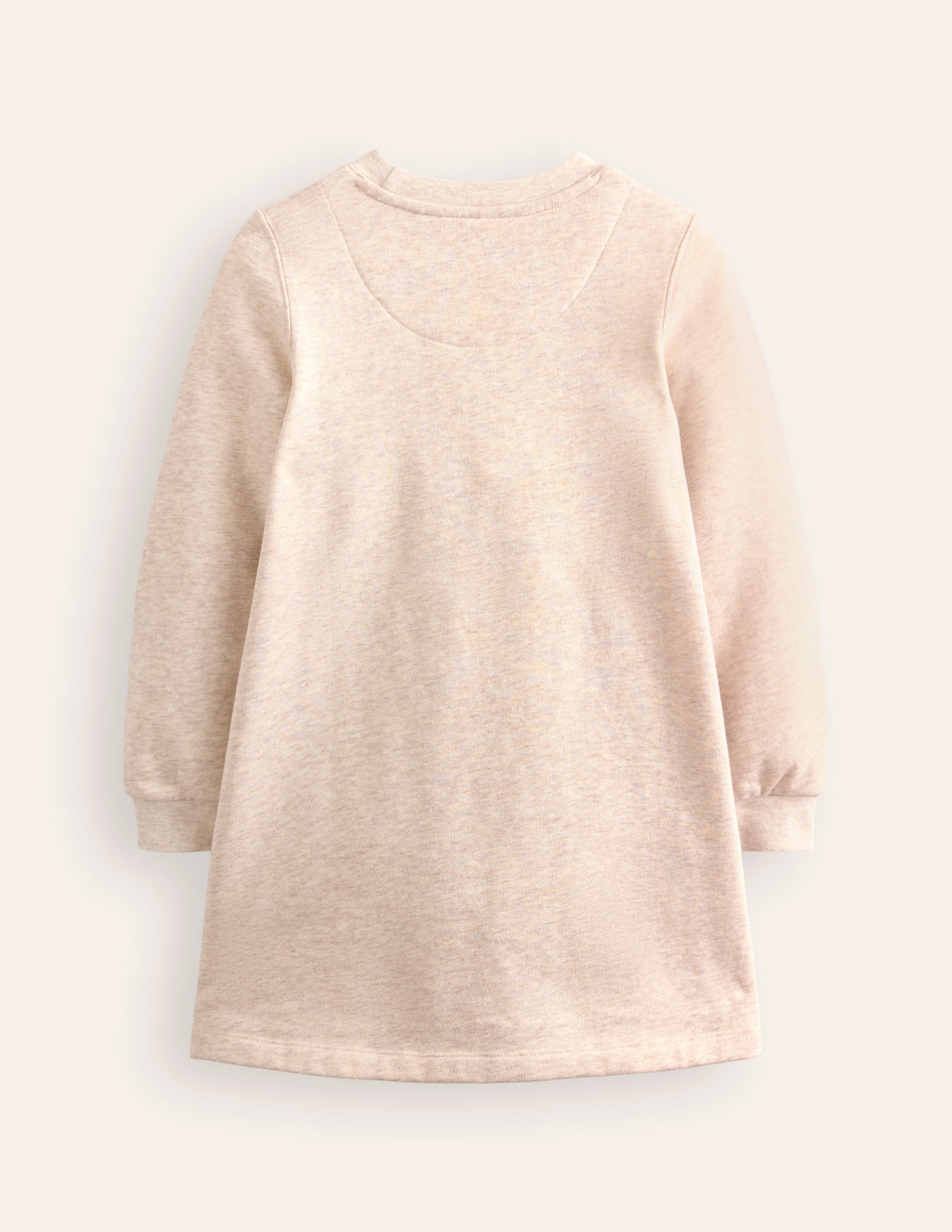 Ida Sweatshirt Appliqué Dress-Oatmeal Marl Heart - Image 2