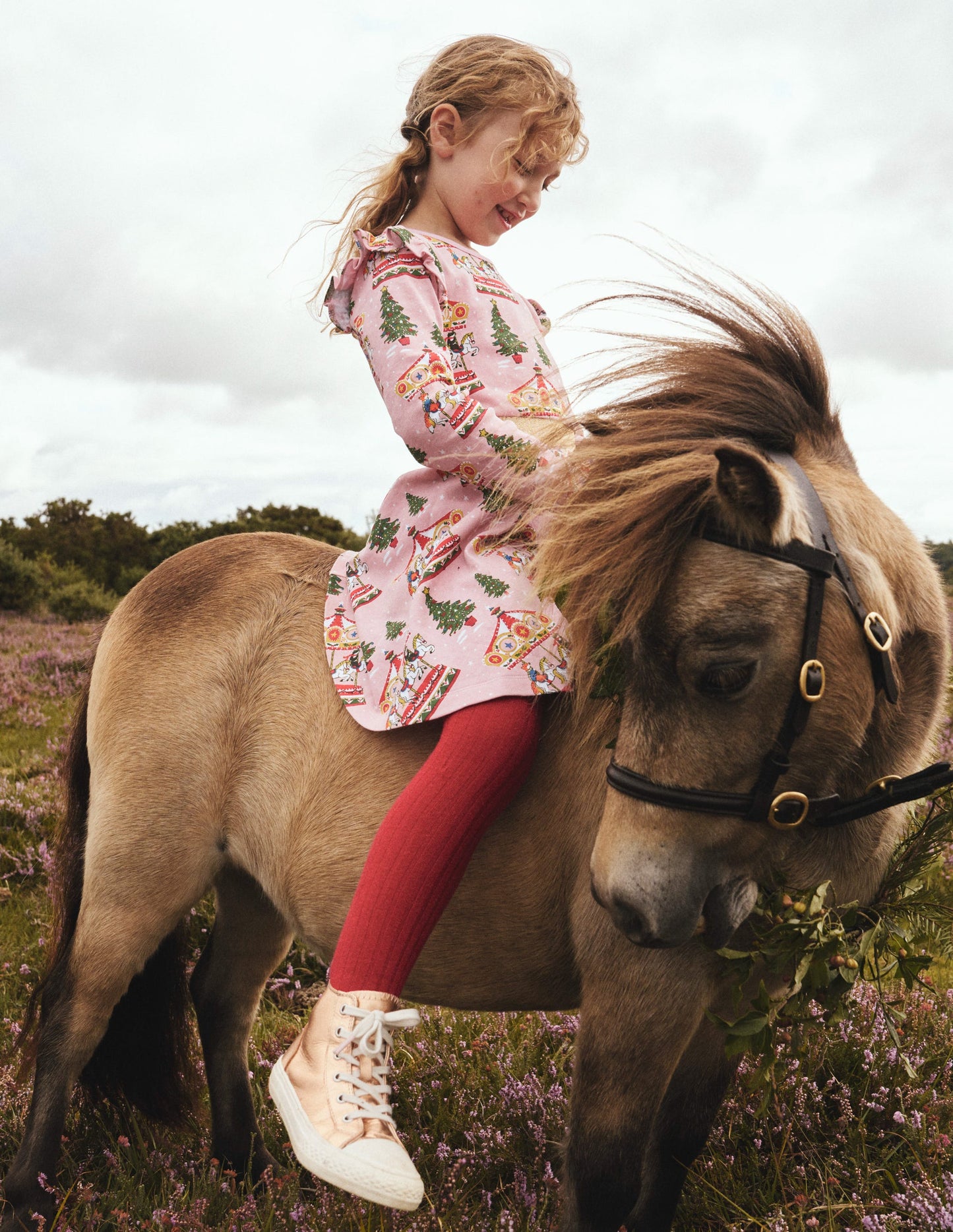 Robe de ballerine Mabel tournoyante-Manège rose vintage