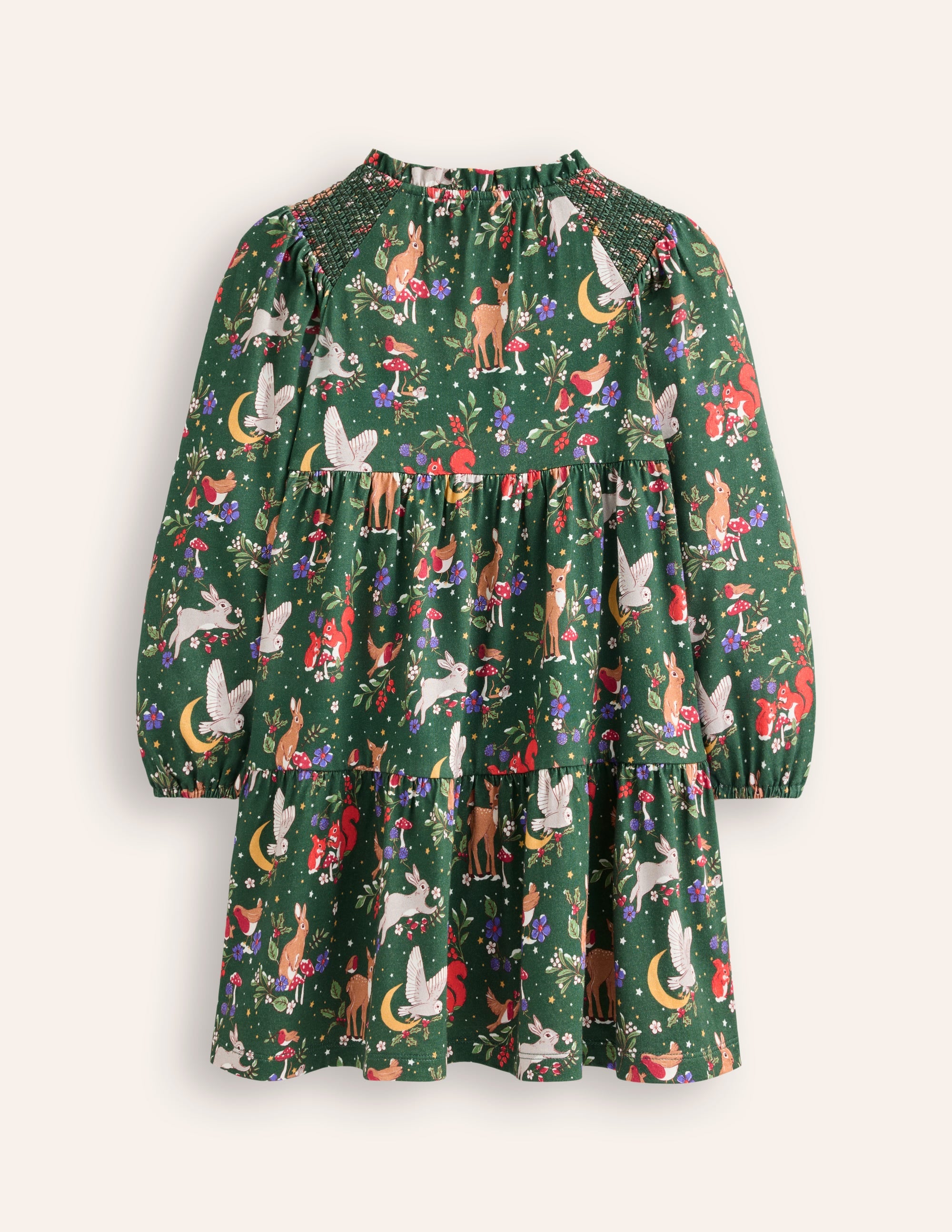 Robe en jersey à volants-Forêt de pins festive - Image 2