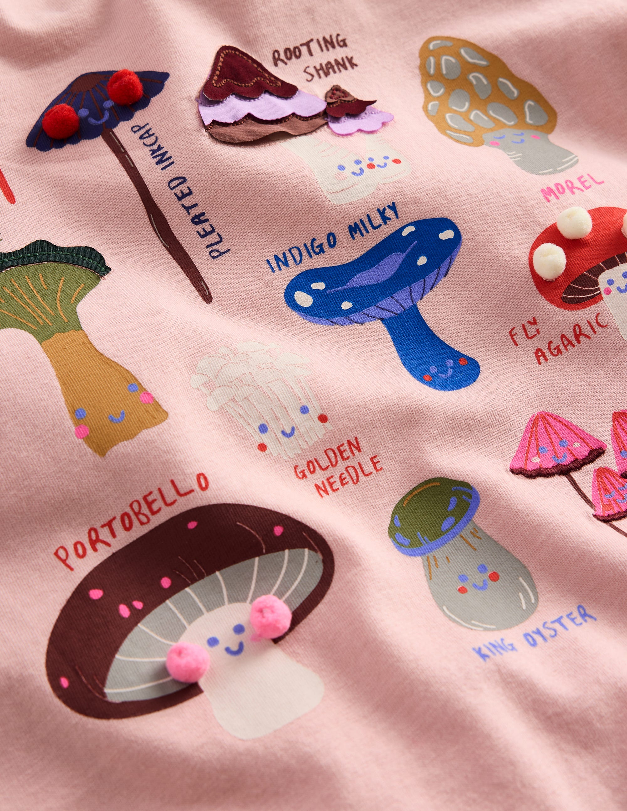T-shirt à imprimé graphique-Champignons rose craie - Image 3
