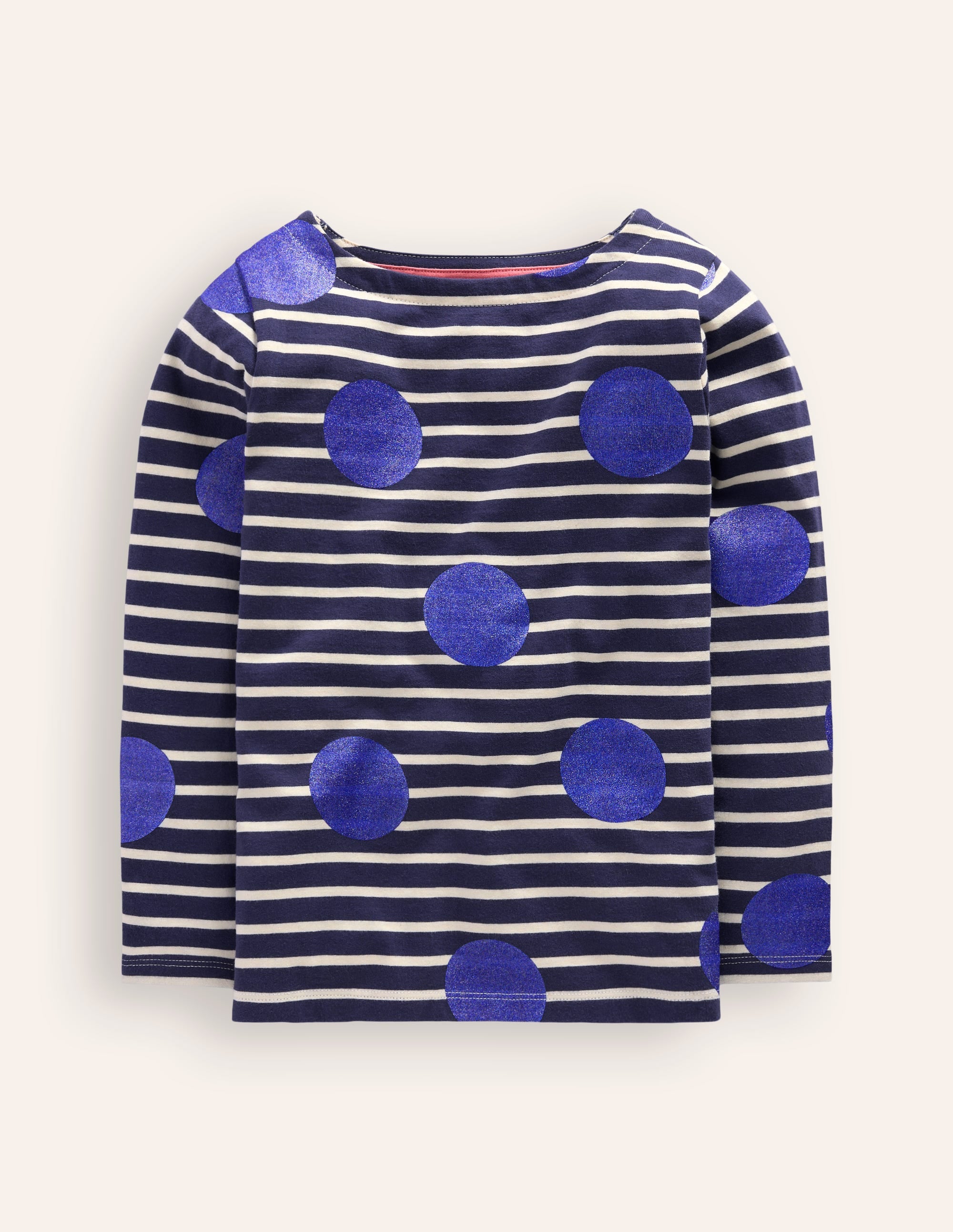 Marinière Ella-Pois métallisés bleu saphir - Image 1
