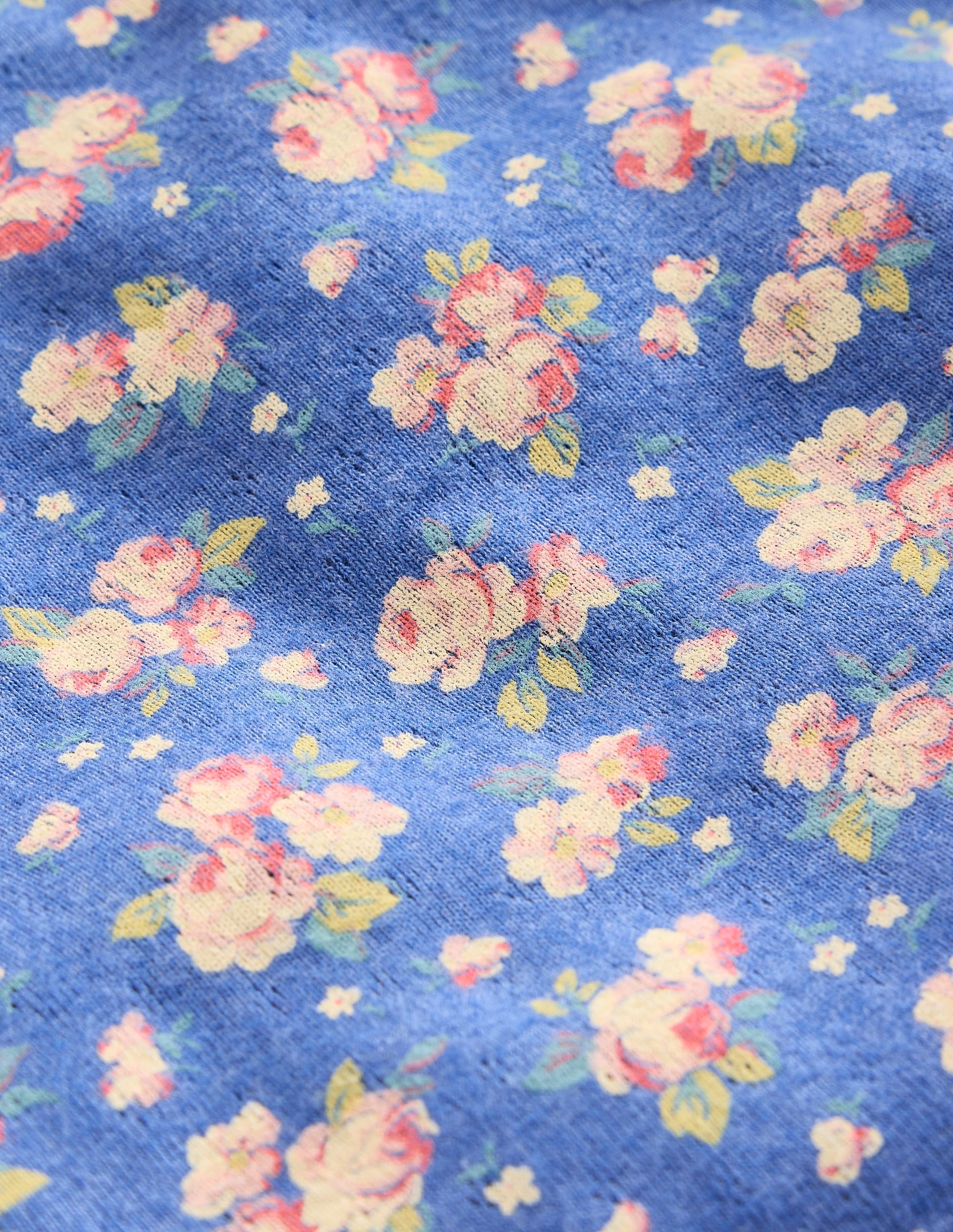 Top manches longues en pointelle-Toile de Jouy cerise - Image 3
