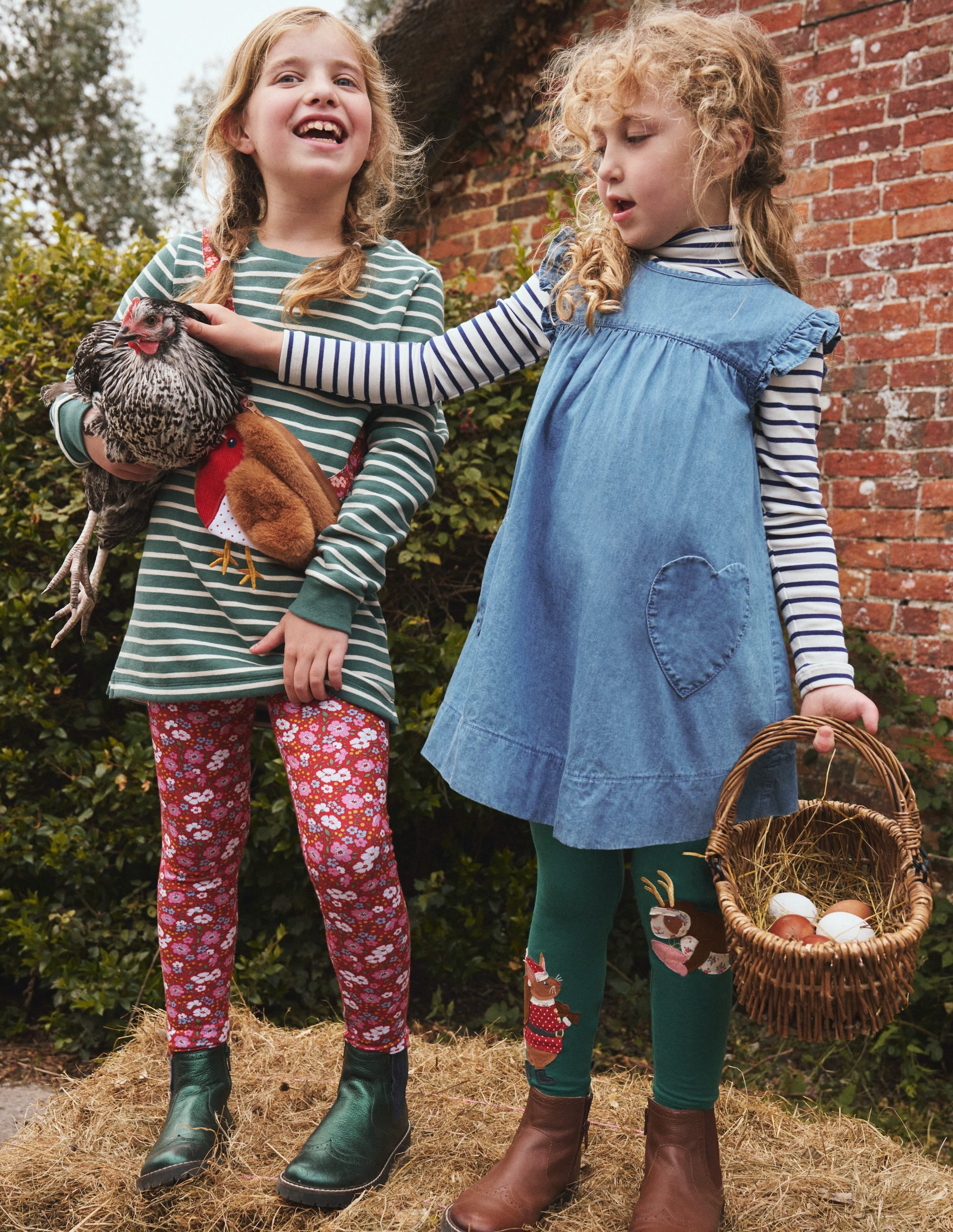 Appliqué Bag Tunic-Jade/ Ivory Robin - Image 3