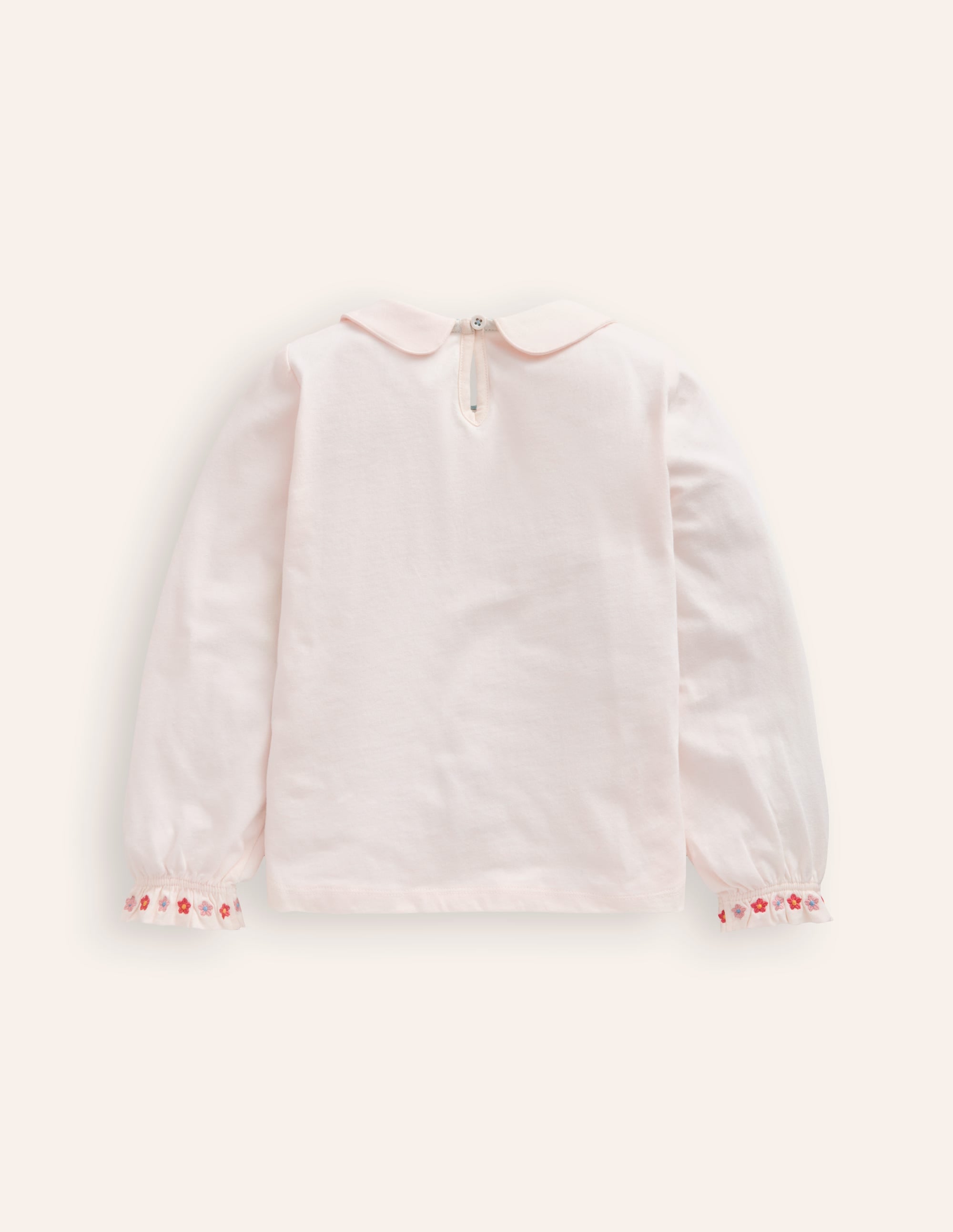Collared Jersey Top-Ivory Embroidery - Image 2
