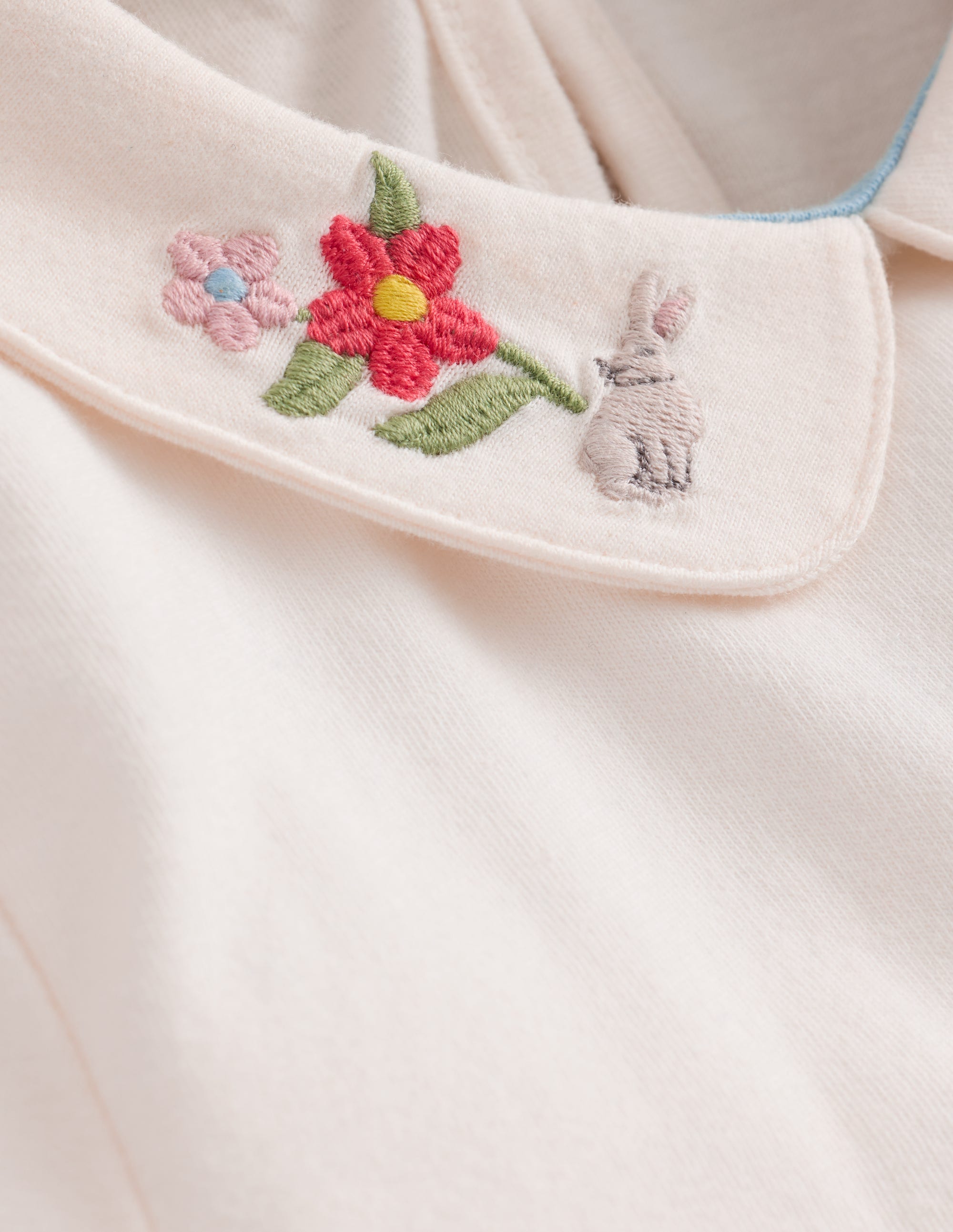 Collared Jersey Top-Ivory Embroidery - Image 3