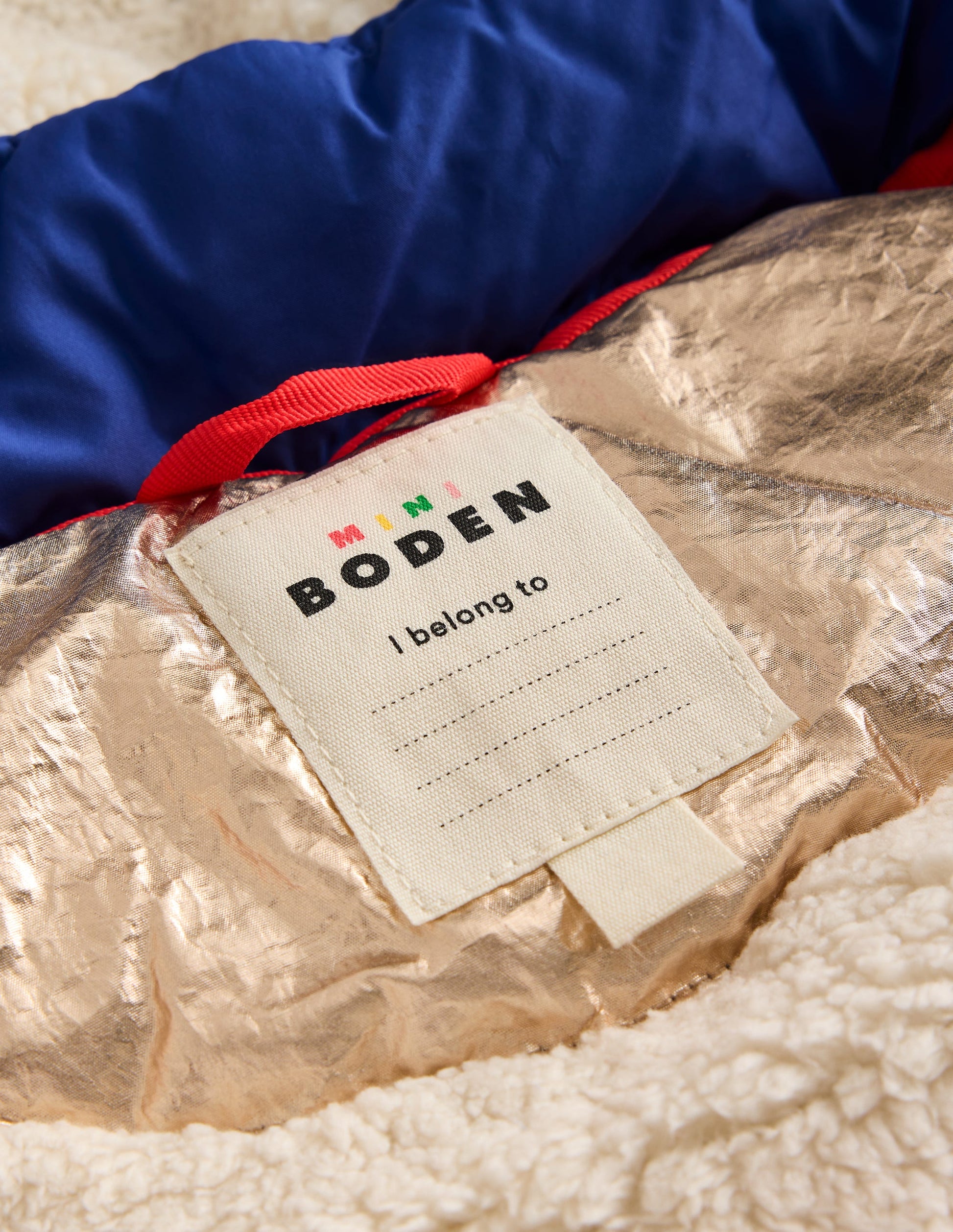 Wattierter 2-in-1-Mantel-Bunt Metallic Blockfarben-10