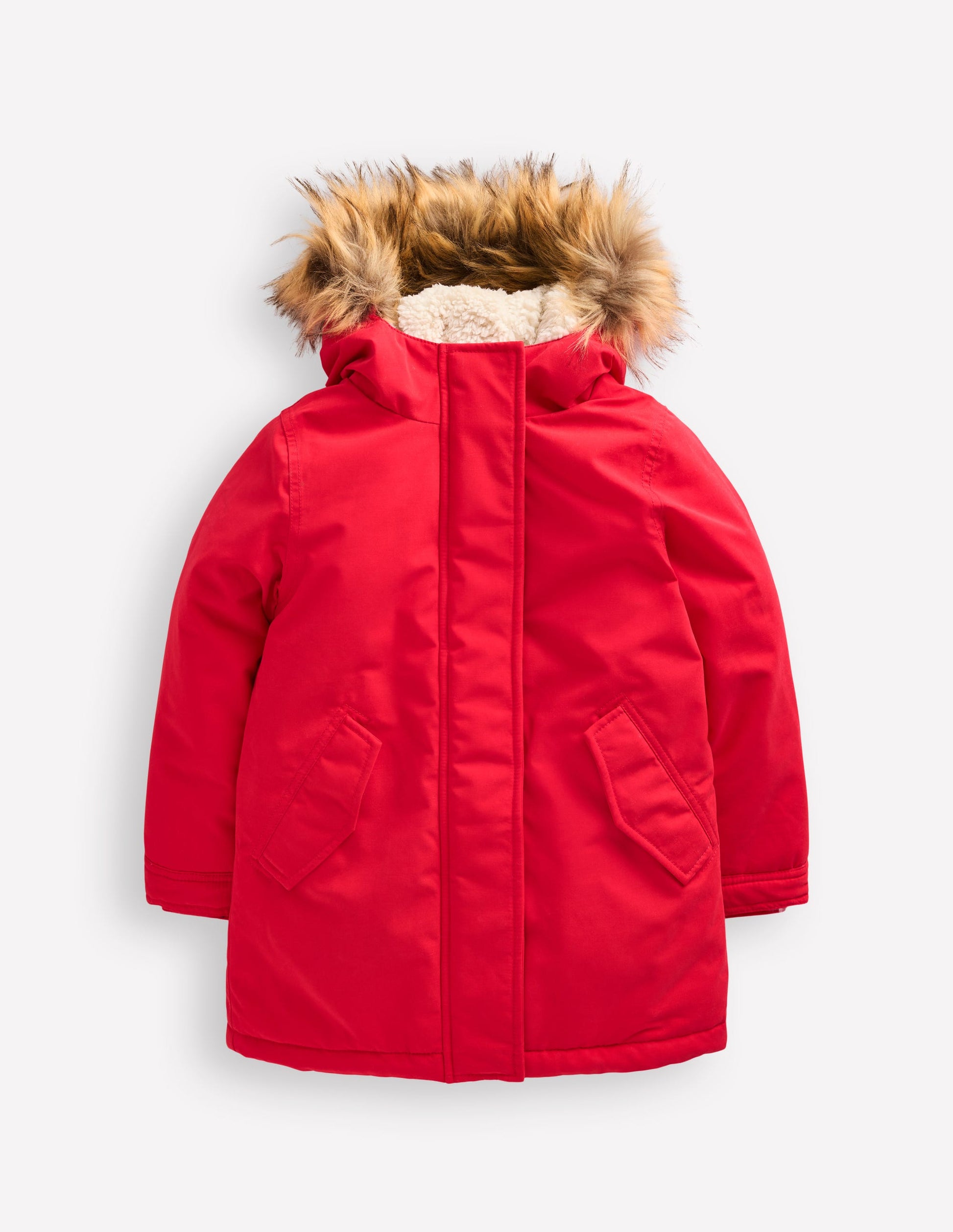 Authentischer wasserdichter Parka-Cherrytomatenrot-2