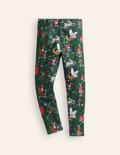 Legging fun-Motif Festive Woodland vert lierre