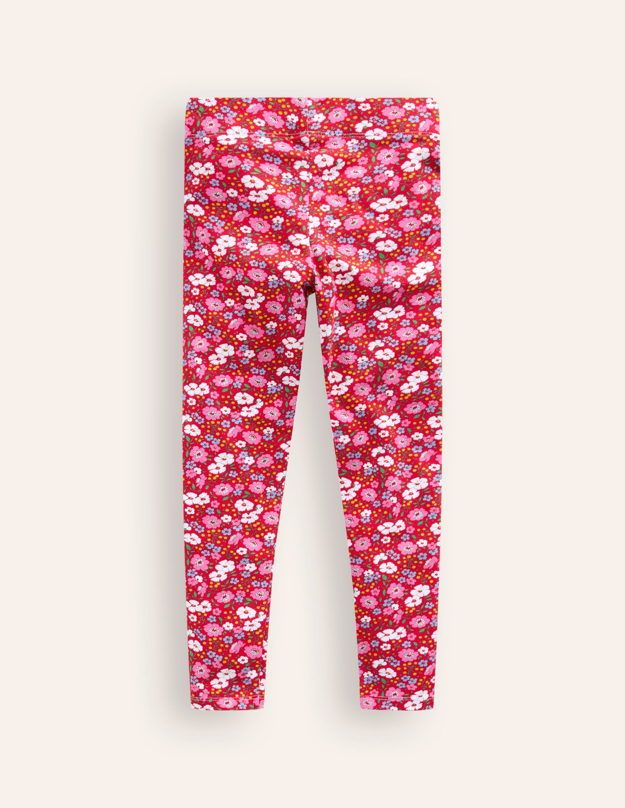 Legging pour tous les jours fun-Motif fleur festive rouge brillant - Image 2