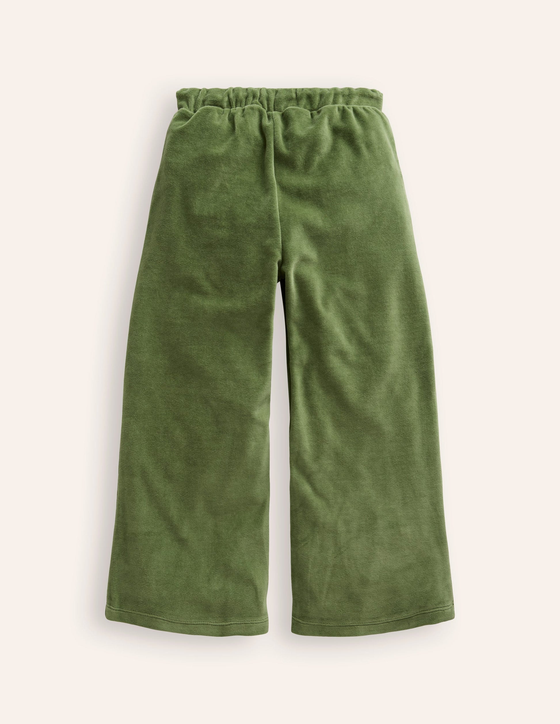 Bas de jogging en velours à poches cœurs-Vert étang profond-2