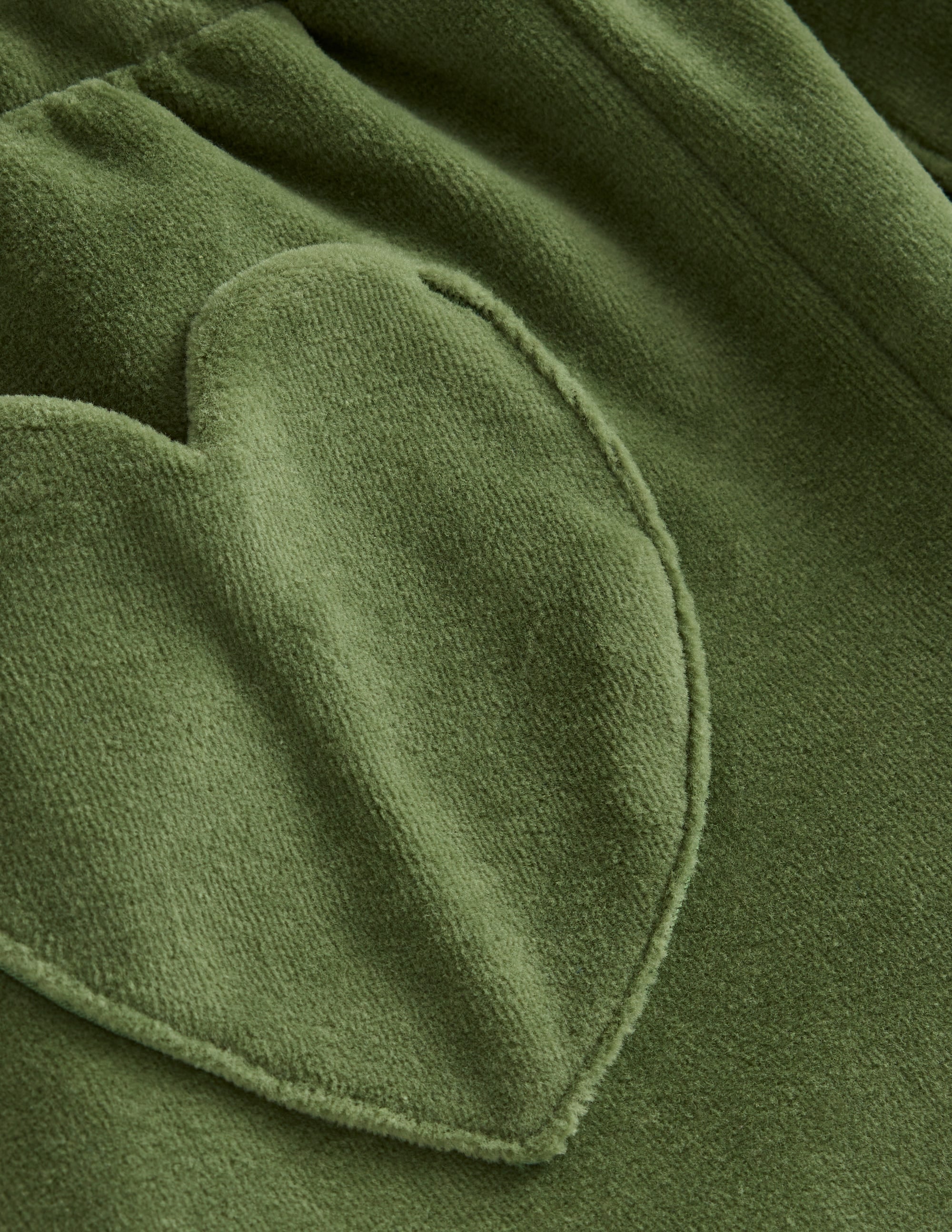 Bas de jogging en velours à poches cœurs-Vert étang profond - Image 3