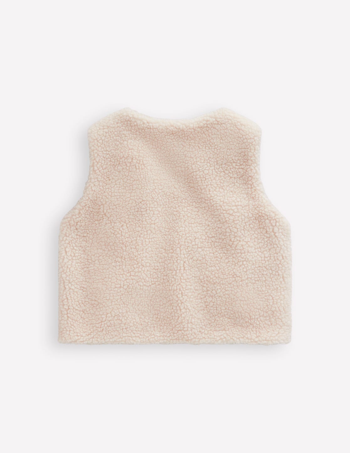 Veste sans manches en borg-Broderie avoine - Image 2