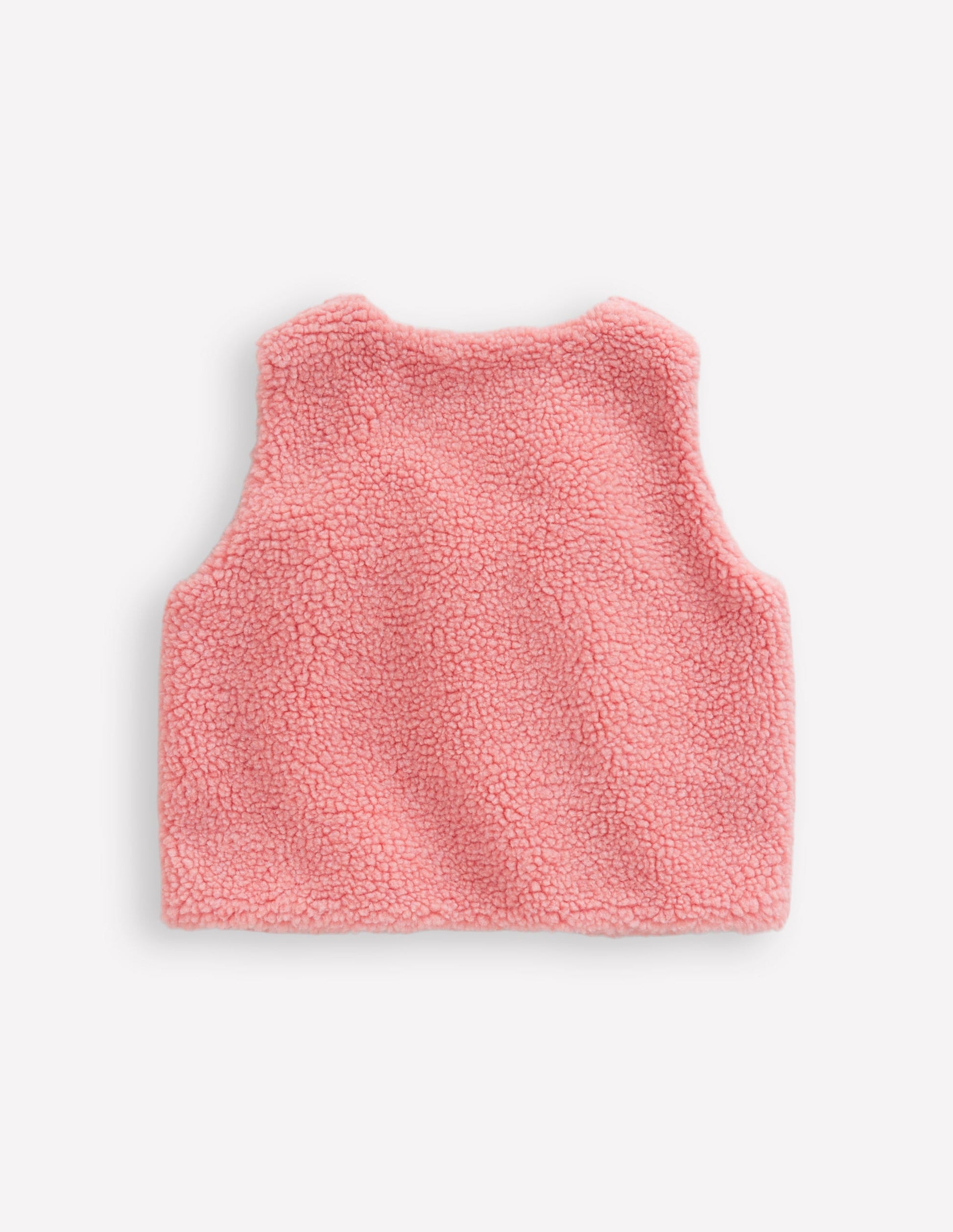 Veste sans manches en borg-Rose amande-2