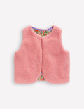 Veste sans manches en borg-Rose amande