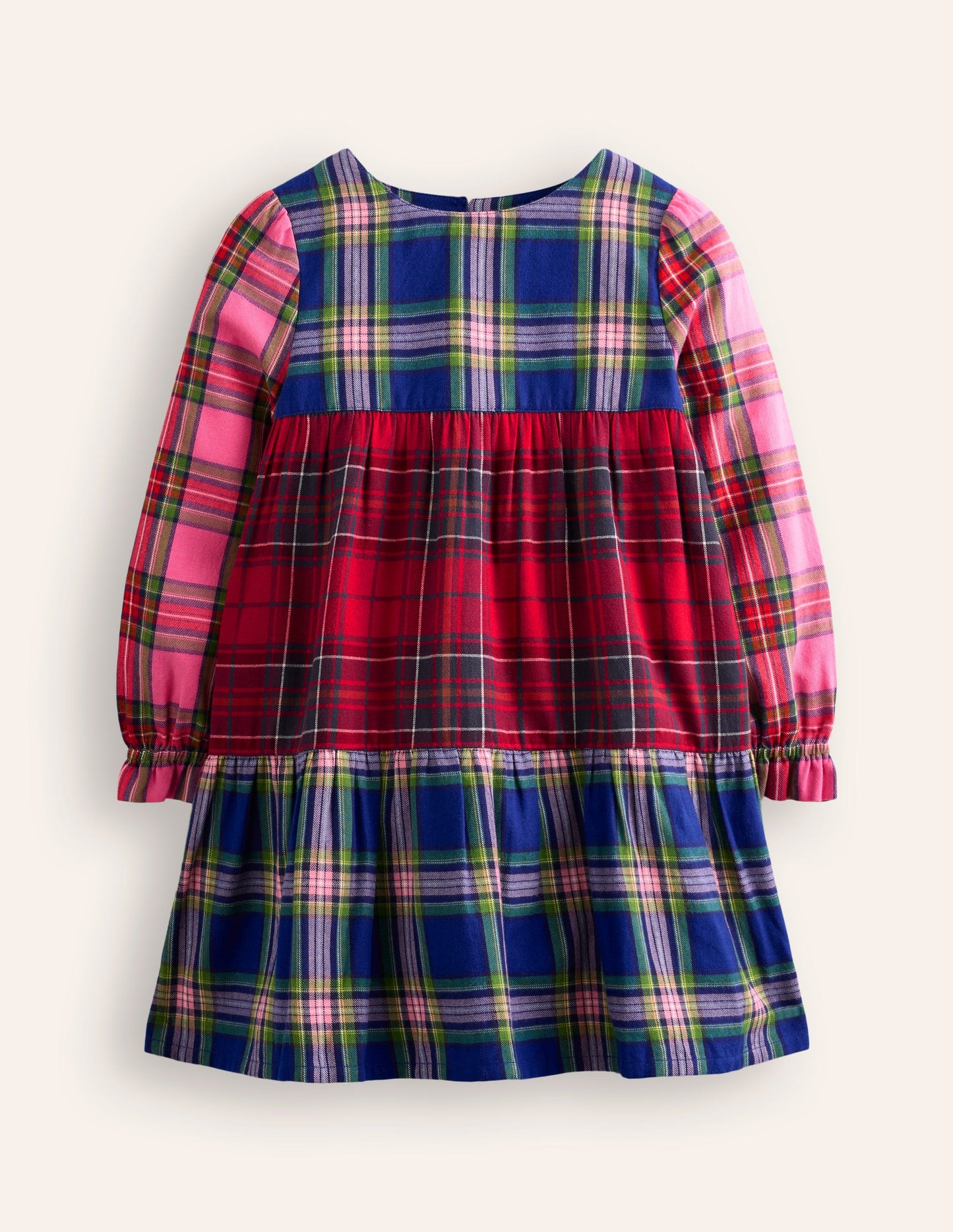 Betsy Tiered Twirly Dress-Tartan Hotchpotch