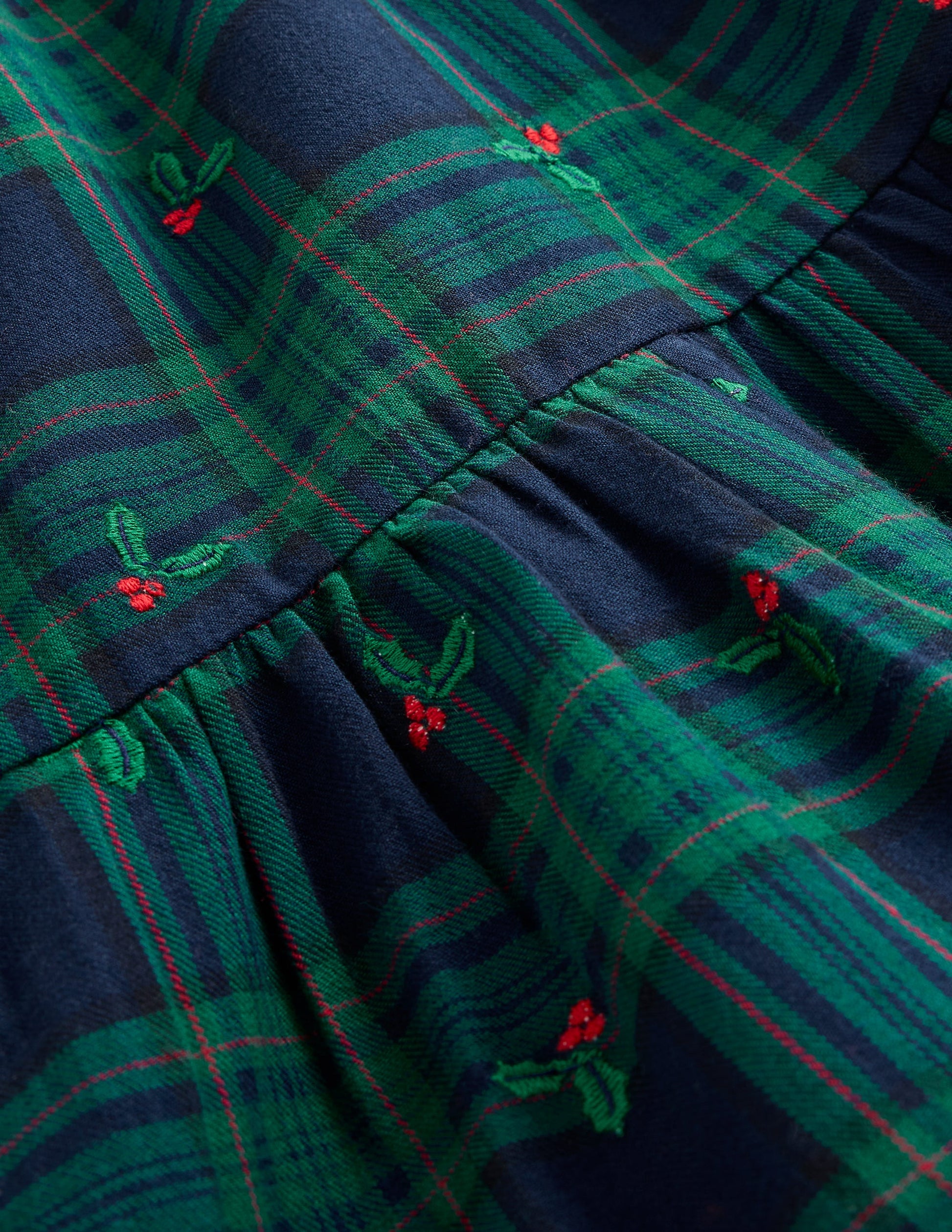 Betsy Tiered Twirly Dress-Blackwatch Check Holly-6