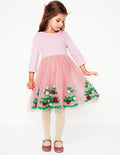 Kleid aus Samt und Tüll mit Applikationen-Abraham Moon Shetland Wool