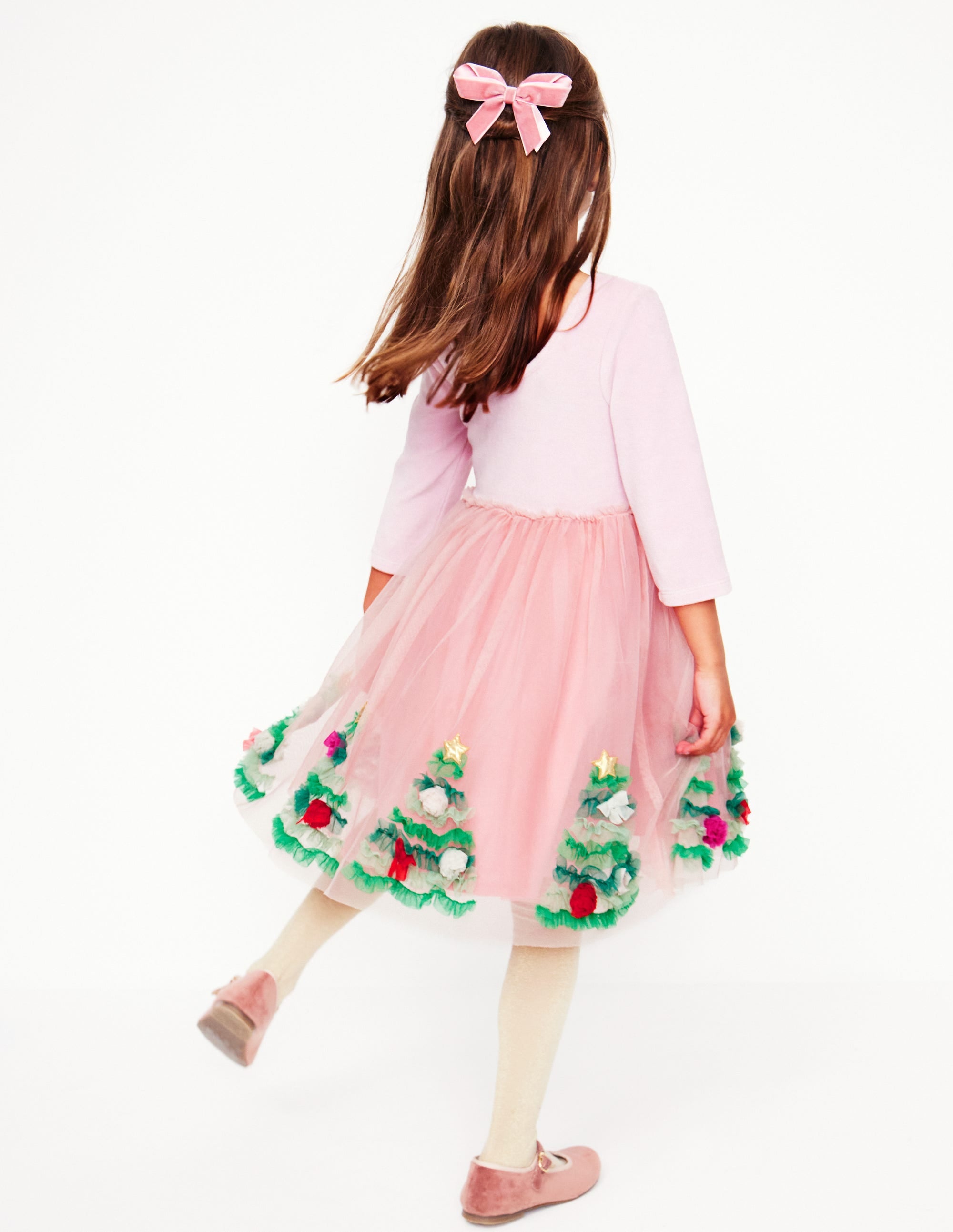 Kleid aus Samt und Tüll mit Applikationen-Abraham Moon Shetland Wool - Image 2