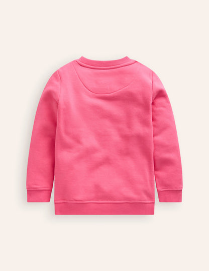 Sweatshirt mit Applikation-Rosenblütenrosa Kürbishaus