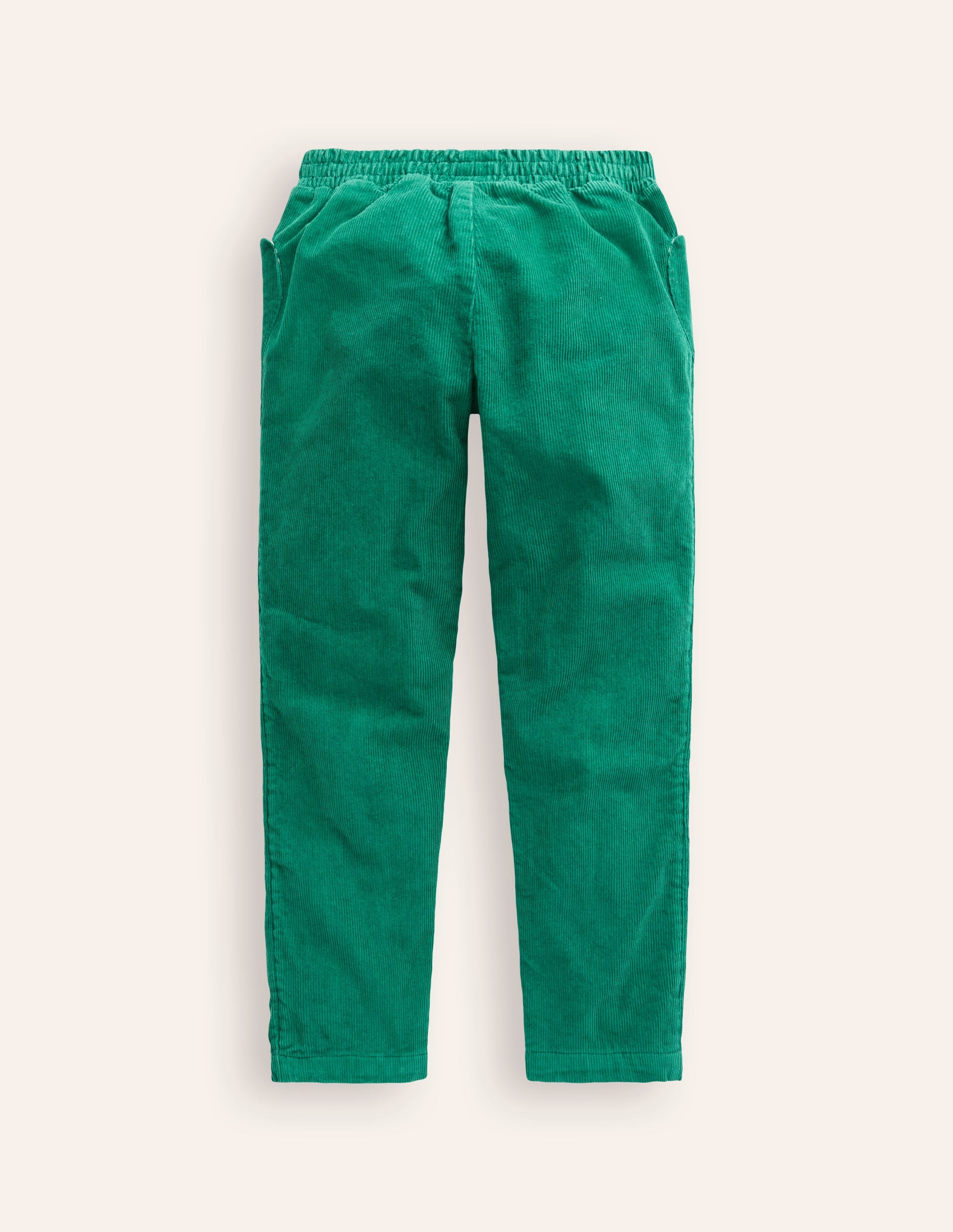 Pantalon à enfiler en velours côtelé doublé-Vert alpin - Image 2