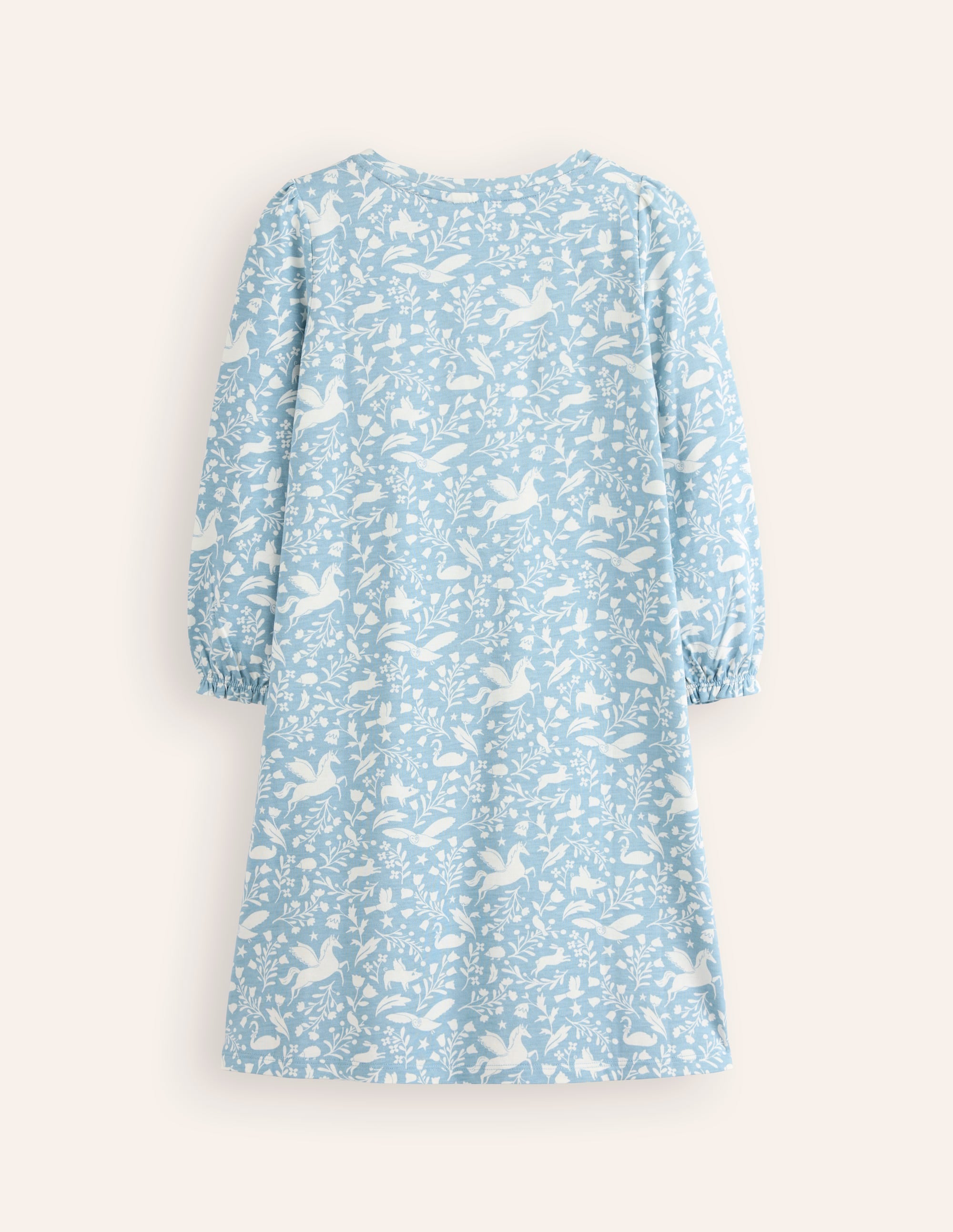 Chemise de nuit à manches longues imprimée-Licornes bleu - Image 2