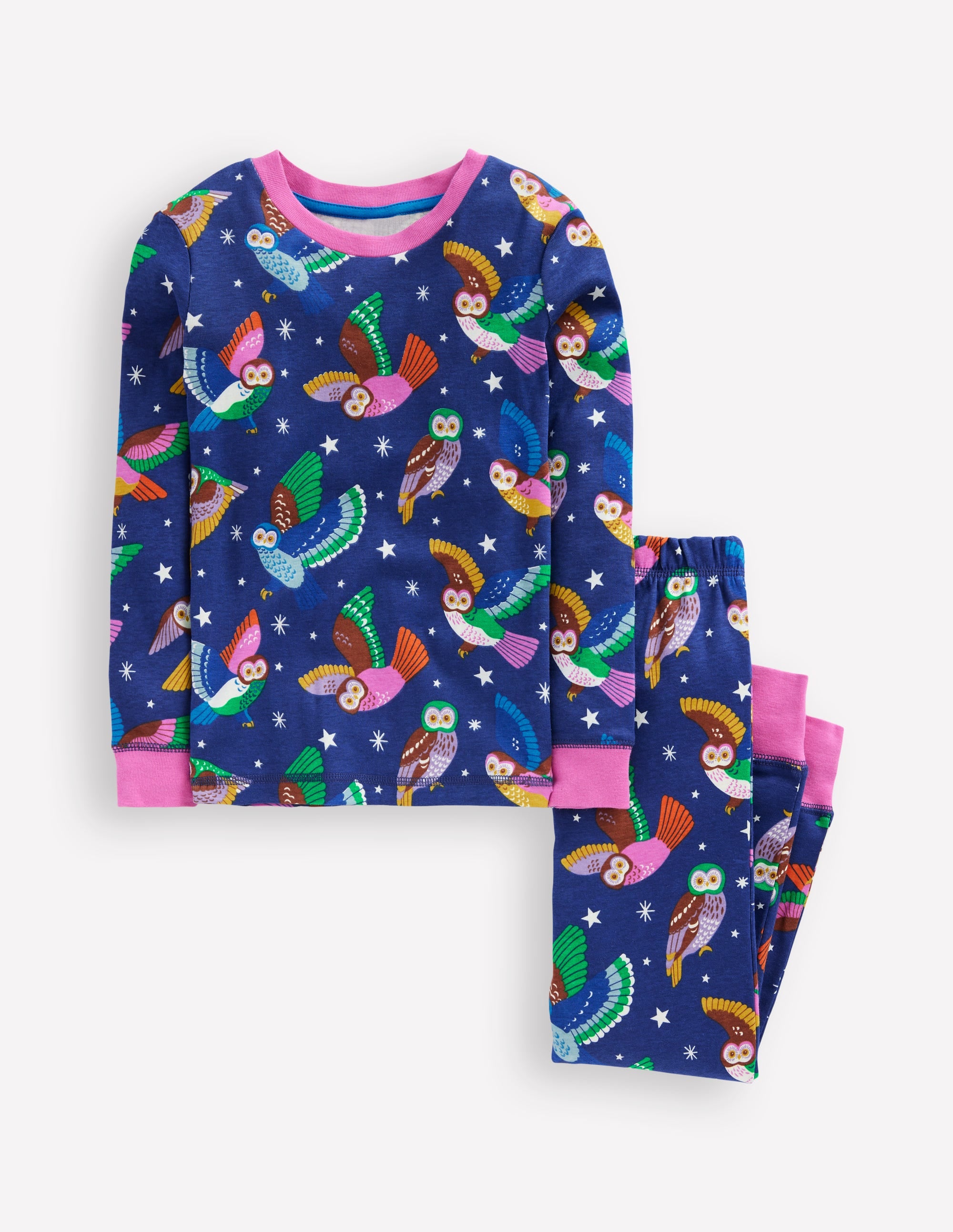 Pyjama phosphorescent douillet-Chouettes bleu tribord - Image 1