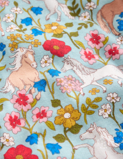 Twin Pack Snug Pyjamas-Blue Pony Floral