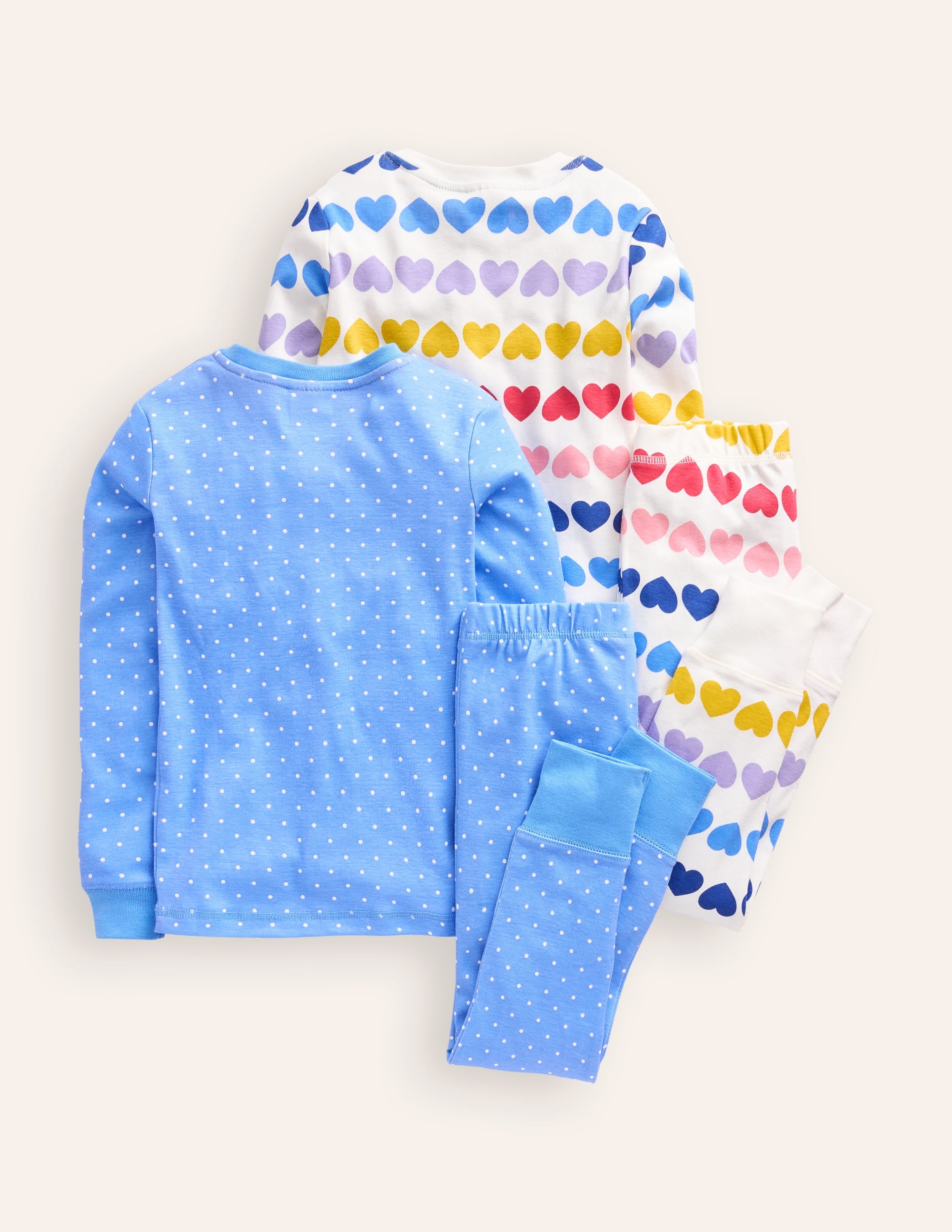 2 pyjamas douillets-Cœurs jacquard - Image 2