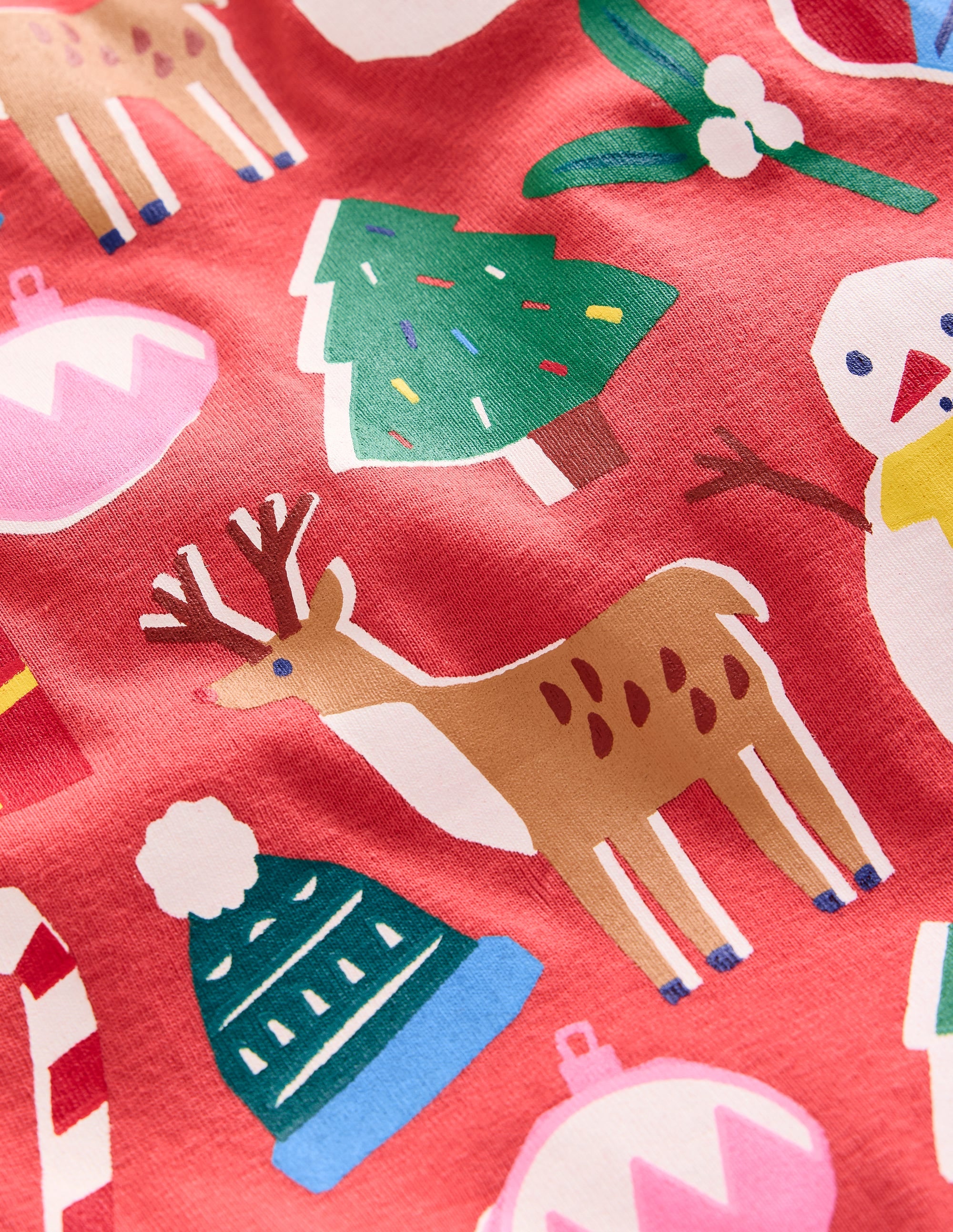 2 pyjamas douillets-Noël rouge confiture - Image 7